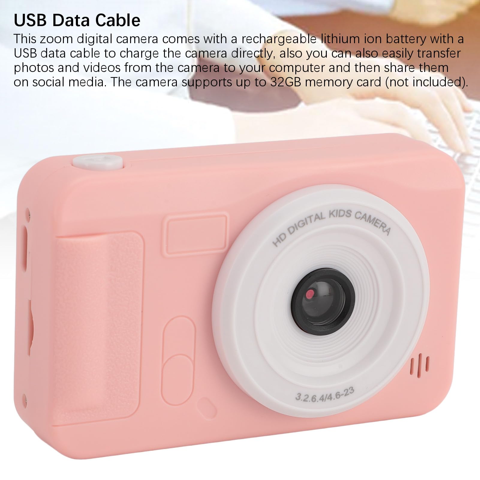 40MP HD 1080P Digital Camera with 8X Zoom - Compact Auto Focus Point and Shoot Camera for Kids Teens Students (Light Red) - Perfect for Travel, Birthday Gifts & Photography Beginners