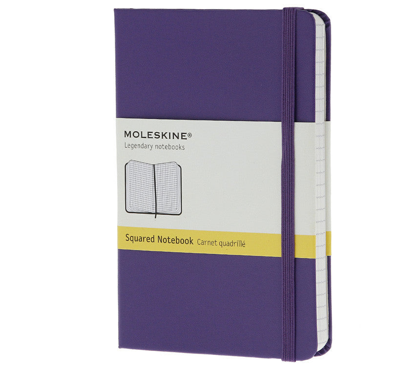 Premium Moleskine Colored Grid Notebook - Pocket Size Hard Cover Journal for Sketching, Note Taking & Travel Planning