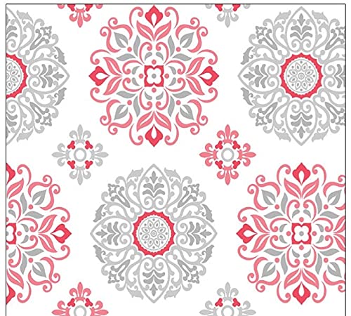 Grey Red Medallion