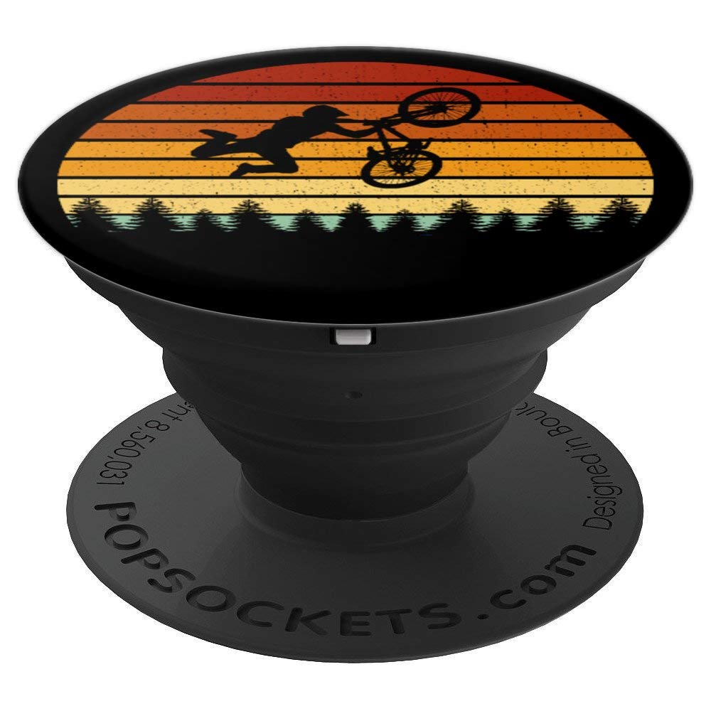 Vintage Sunset BMX Bike Phone Grip & Stand - PopSockets for BMX Riders - Compatible with iPhone, Android Phones & Tablets - Perfect for Cycling, Commuting & Outdoor Adventures