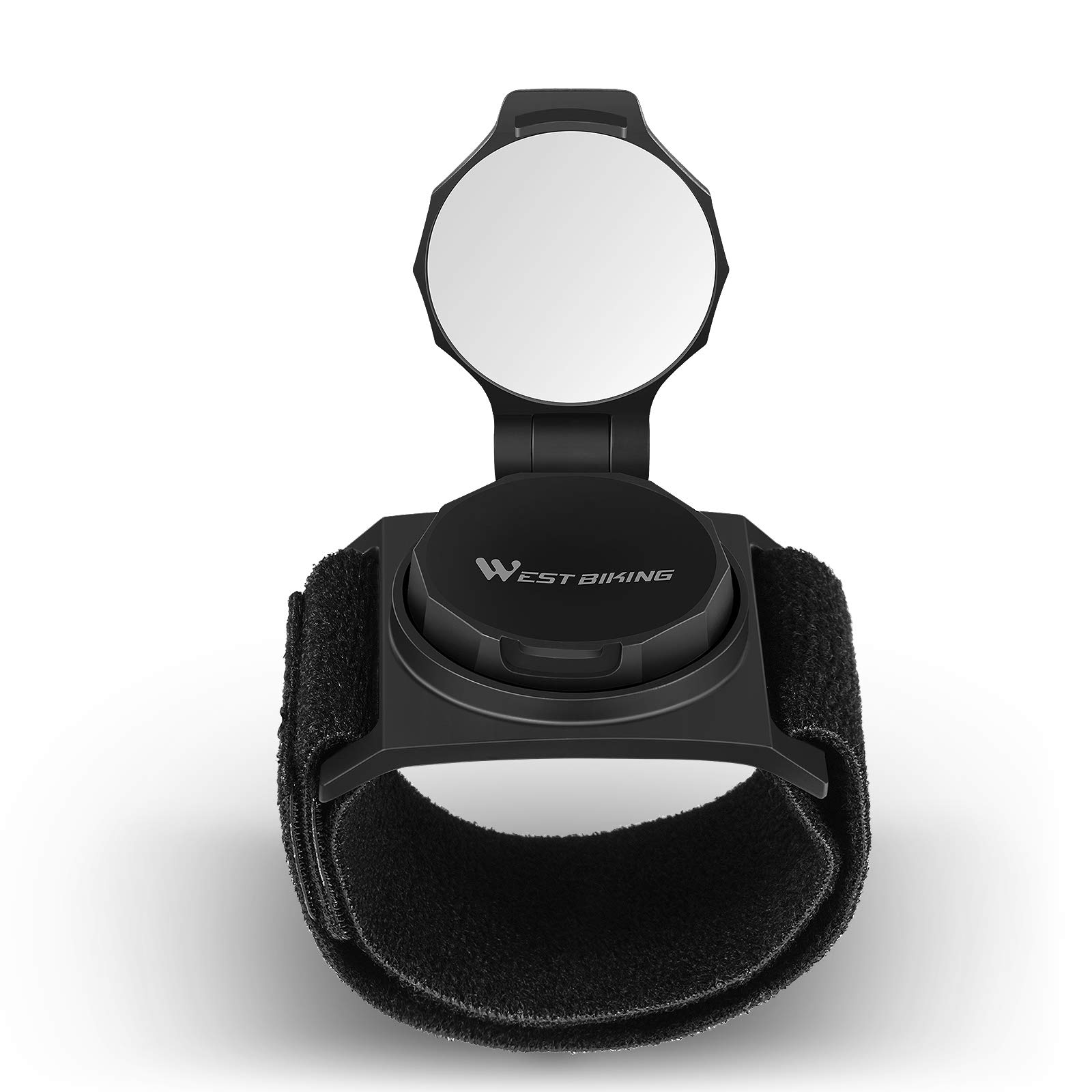 Lixada 360° Rotating Adjustable Bike Wrist Rearview Mirror - Convex Safety Reflector for Cycling, Bicycle Arm Mirror - Perfect for Road Biking, Commuting & Mountain Cycling Safety Accessories