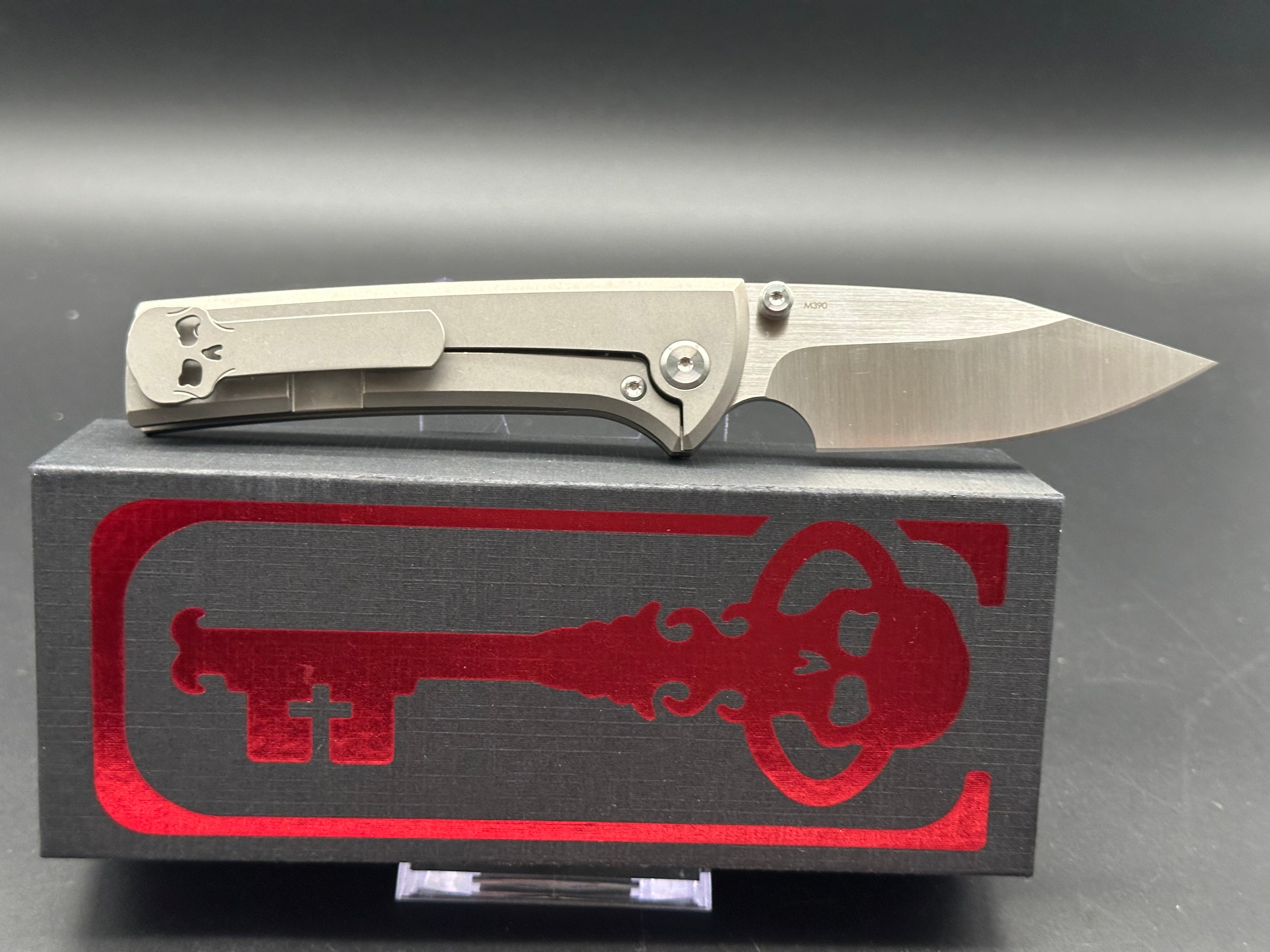 Chaves Scapegoat Street Frame Lock Knife - Gray Titanium Handle, 3.5