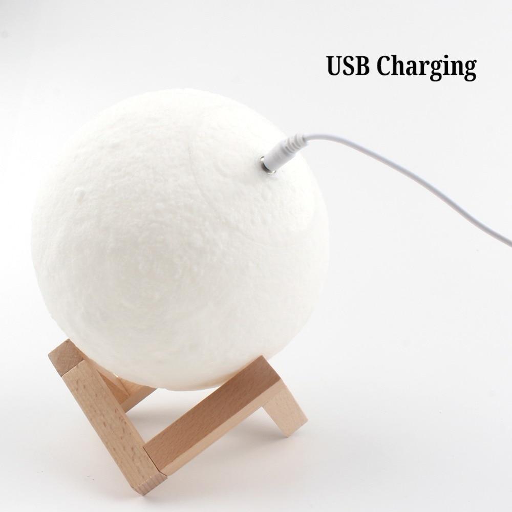 3D Printed Moon Lamp - Christmas Decoration, Night Light for Bedroom, Gift for Kids & Adults, Home Decor for Holidays & Romantic Nights