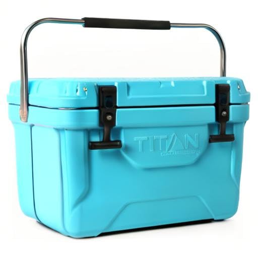 Titan Hard Ice Chest Cooler - Heavy Duty Roto-Molded Cooler with Microban Protection & Deep Freeze Insulation for Camping, Fishing, Tailgating and Outdoor Adventures