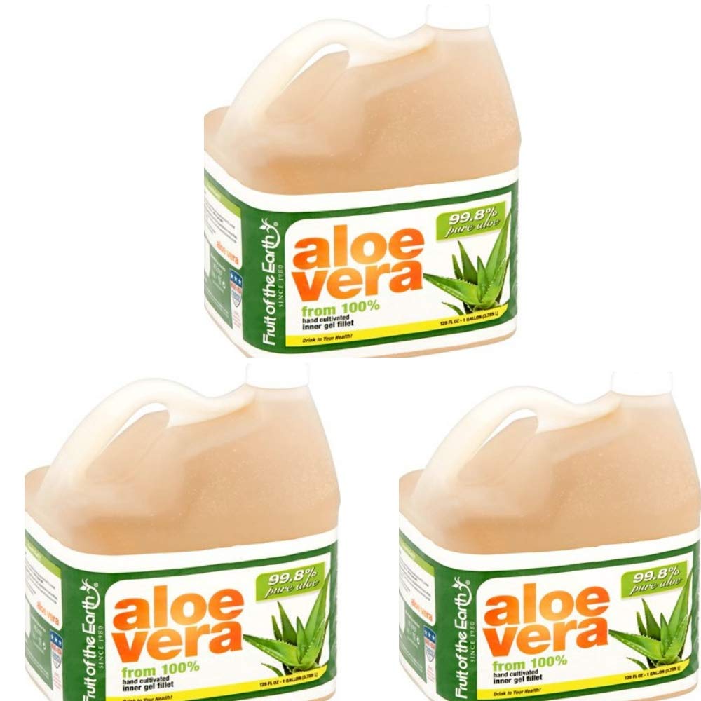 Fruit of the Earth Aloe Vera Gel - 128 Fl Oz (3 Gallon) Pure Aloe Vera Juice for Skin Care, Sunburn Relief & Hair Hydration | Soothing After Sun Care & Natural Moisturizer