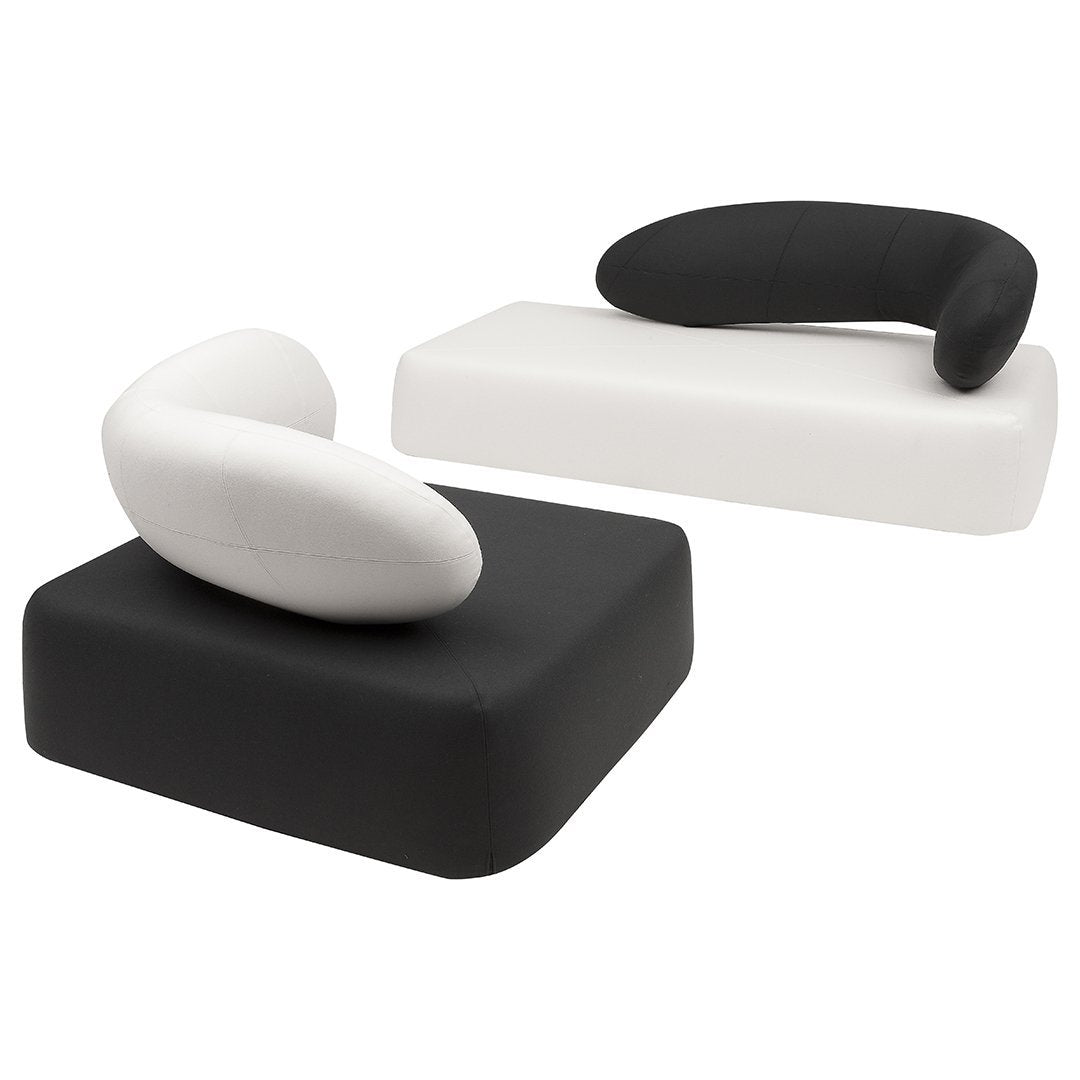 Konno Chat Chair - Modern Lounge Chairs with Softline Fabric for Living Room, Bedroom & Office - Comfortable Seating for Relaxing, Reading or Socializing