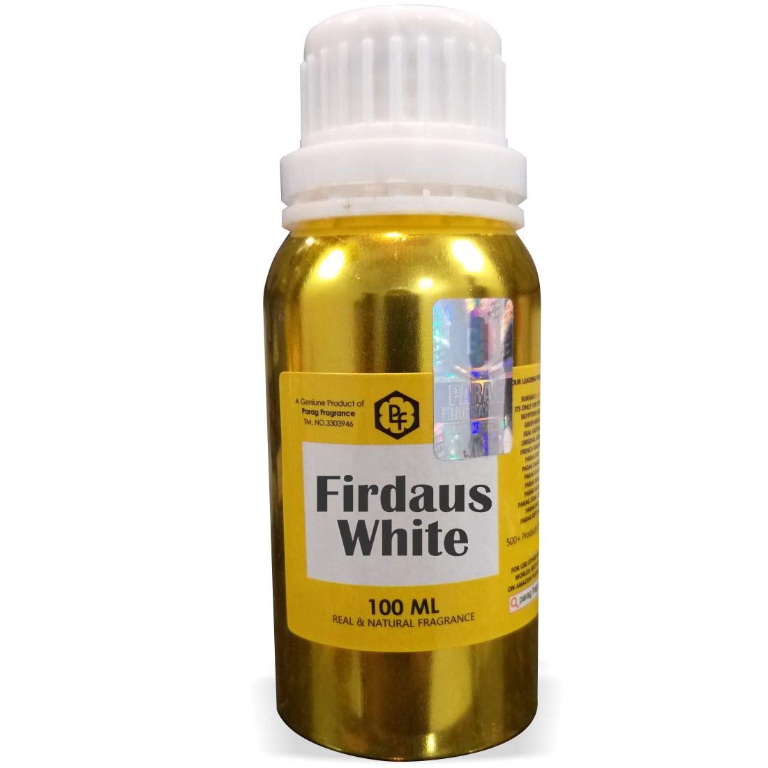 Parag Fragrances Firdaus White Attar 100ml - Alcohol-Free Perfume Oil for Men | Long-Lasting Scent | Premium Itra | Perfect for Daily Wear & Special Occasions