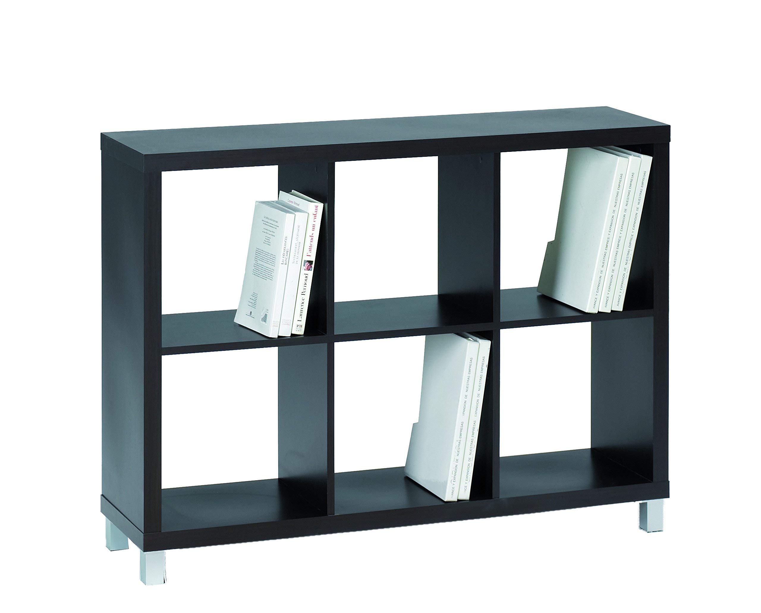 6-Shelf Black Bookcase - Sturdy & Modern Bookshelf for Home, Office, or Library Storage - Perfect for Organizing Books, Decor, and Essentials