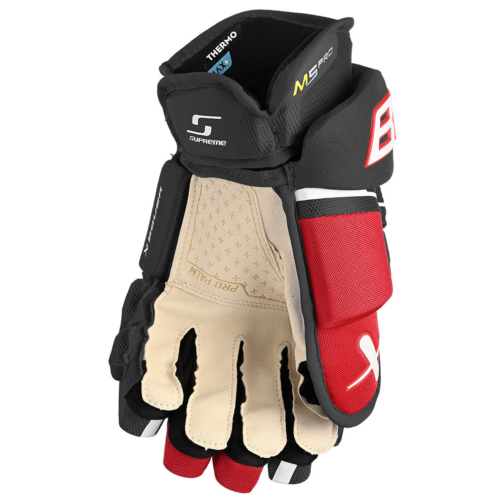 Bauer Supreme M5 Pro Intermediate Ice Hockey Gloves - Youth & Adult Hockey Gear for Practice & Games - Durable Protection & Comfort for Skaters