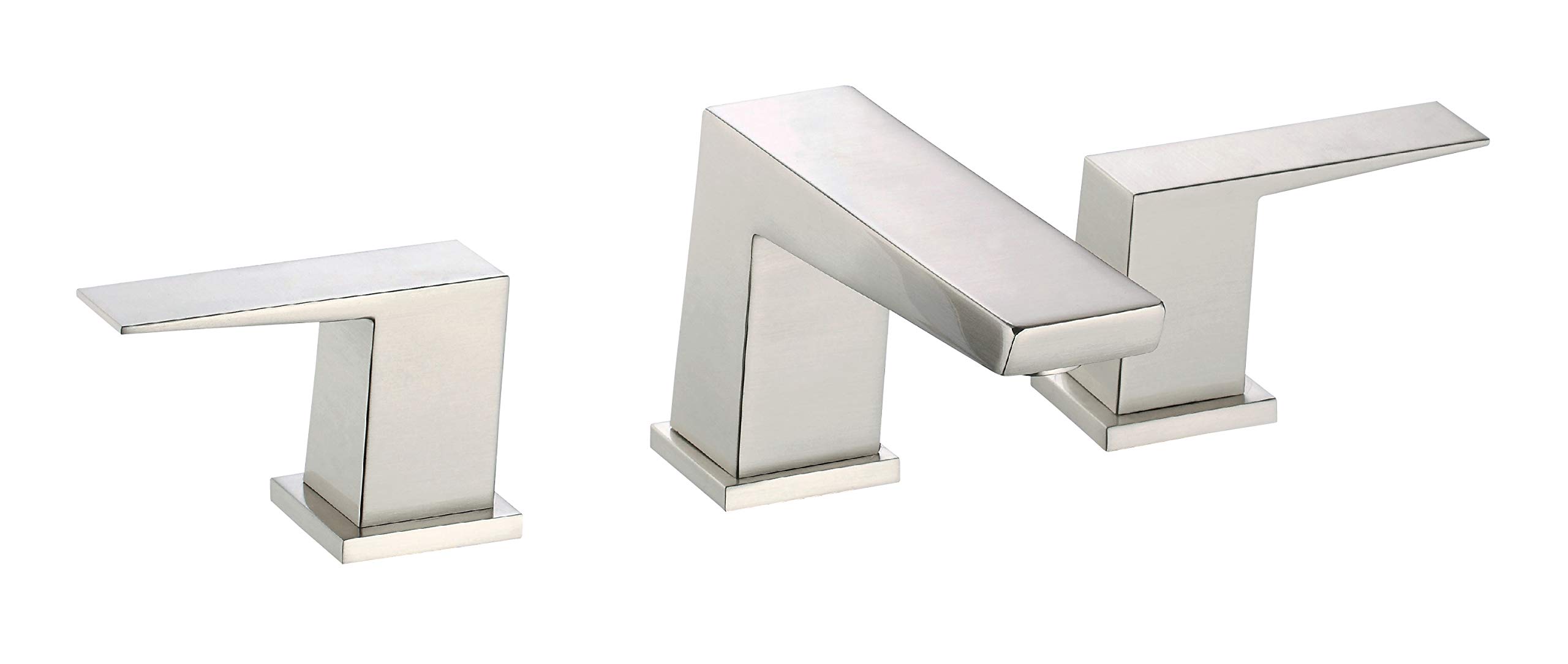DANZE D304162BN Brushed Nickel Widespread Bathroom Faucet - Modern Lavatory Sink Faucet for Vanity, Powder Room & Guest Bathroom