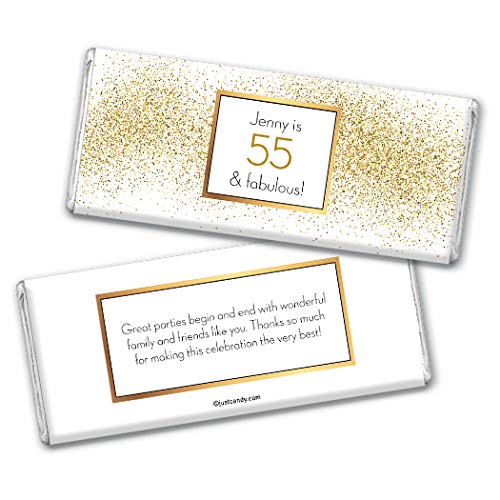 Personalized Chocolate Bars - 36 Pack Birthday Candy Favors for Parties, Baby Showers & Wedding Favors - Customizable Bulk Chocolate Treats for Events & Celebrations