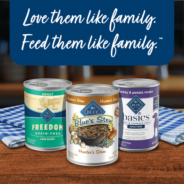 BLUE Buffalo Hunter's Stew Recipe Canned Dog Food - Grain-Free, High-Protein Wet Dog Food for Adult Dogs - Perfect for Hunting Breeds & Active Dogs at Home or Outdoor Adventures