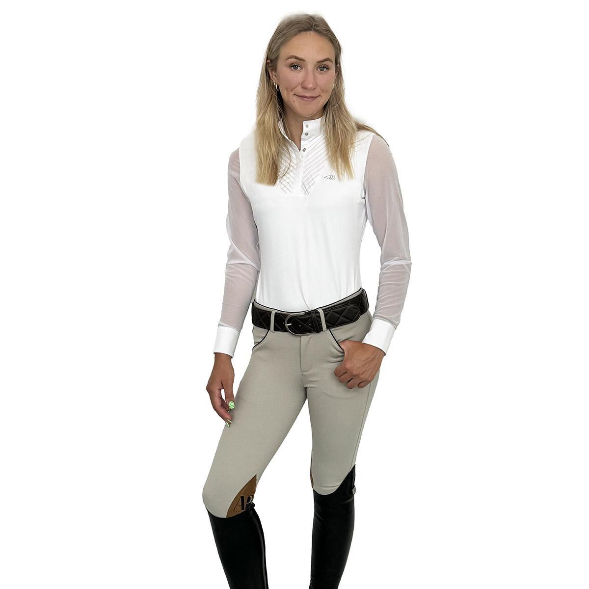 AP Hassinger The Hunter Knee Patch Breeches - Comfortable Equestrian Riding Pants for Women - Perfect for Horseback Riding, Hunting & Outdoor Activities