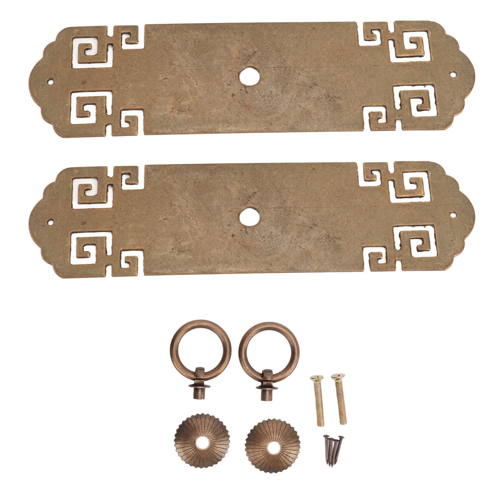 CHICIRIS Antique Brass Cabinet Knobs - Set of 2 Vintage Bronze Drawer Pulls for Wooden Furniture, Jewelry Boxes & Home Decor - Perfect for Dressers, Cabinets & DIY Furniture Projects