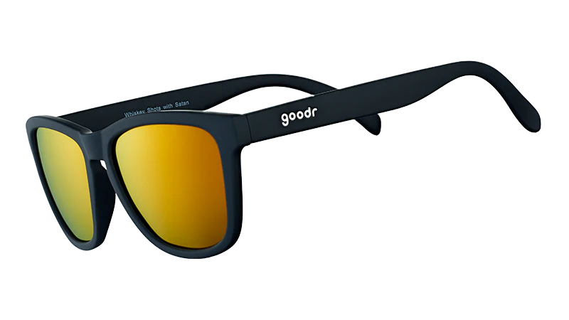 Goodr Whiskey Shots with Satan - Polarized Sunglasses for Men & Women - UV Protection for Running, Cycling & Outdoor Activities