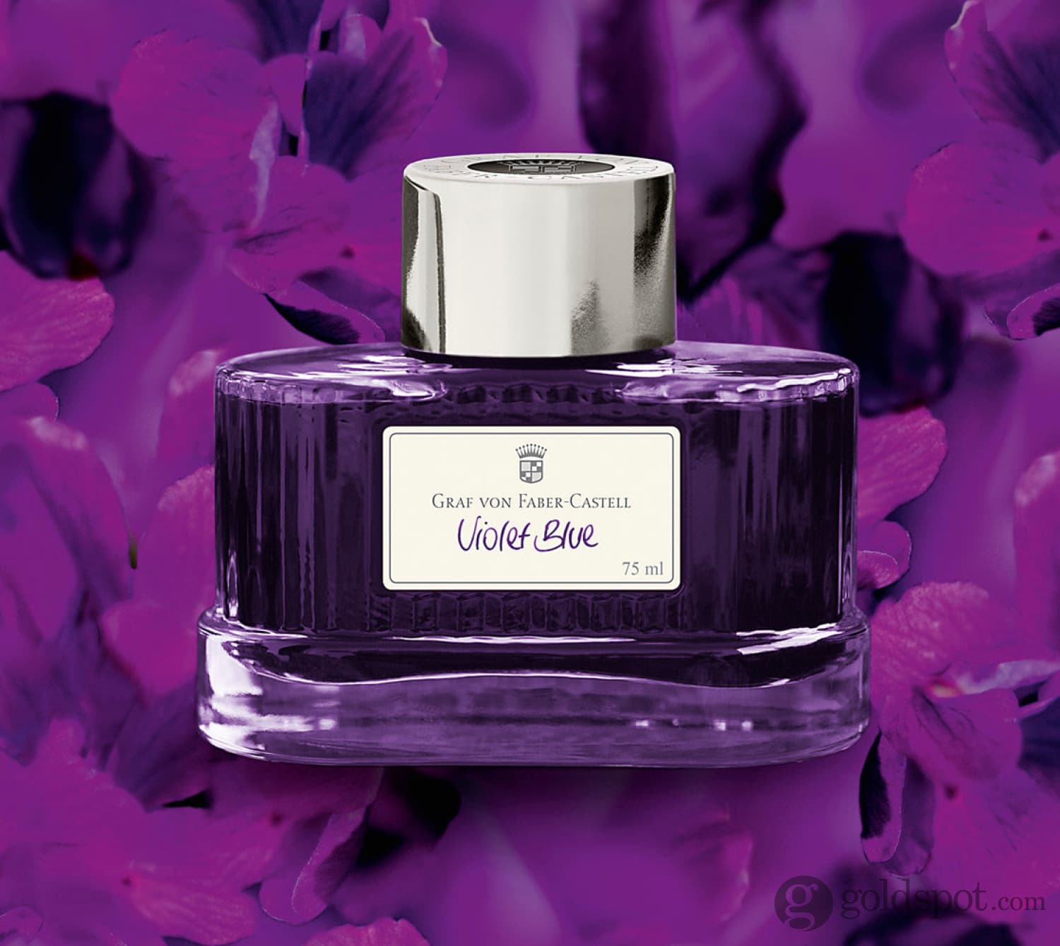 Graf von Faber Castell Violet Blue Bottled Ink - 75 mL for Fountain Pens, Calligraphy & Artistic Writing