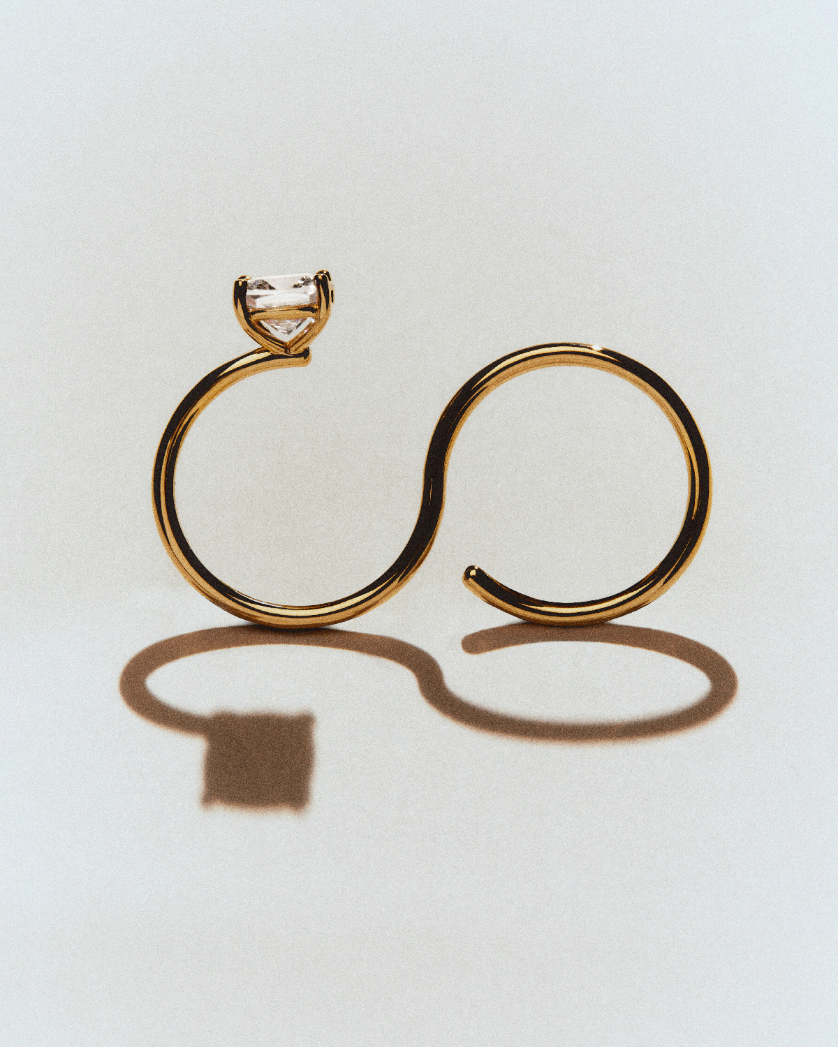 GRID 2 Sofia Two Finger Ring for Women - Minimalist Stackable Silver Ring - Perfect for Everyday Wear, Layering & Special Occasions
