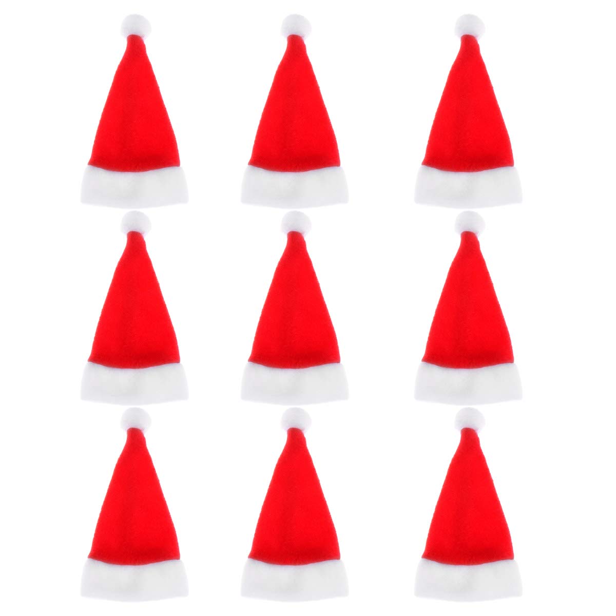 Amosfun 9-Piece Christmas Santa Hat Cutlery Bags Set - Knife Fork Pouch Tableware Holder, Delicate Silverware Storage for Holiday Dining (Red) - Perfect for Christmas Parties, Dinnerware Organization & Festive Decor