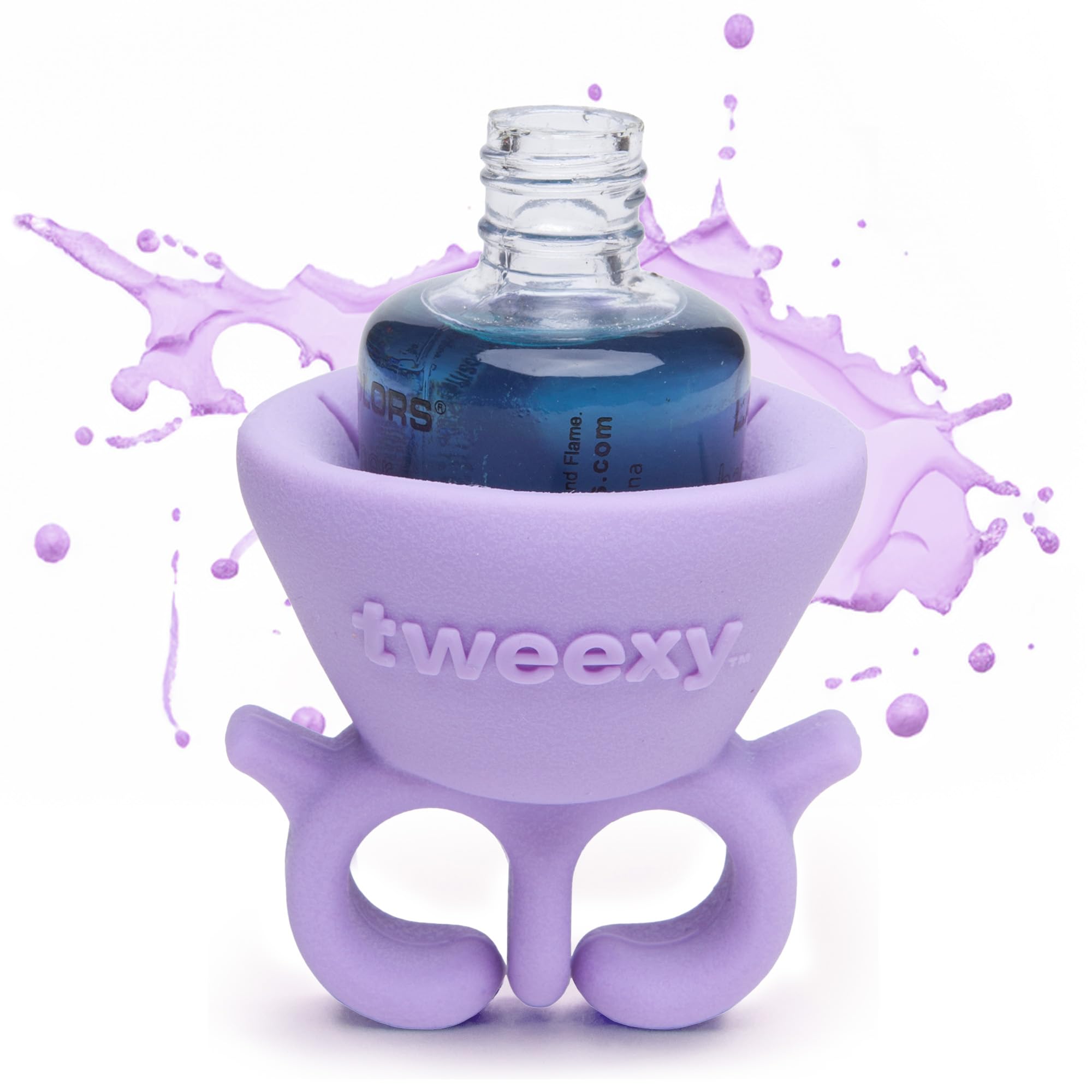 Tweexy Wearable Nail Polish Holder Ring - Hands-Free Nail Polish Bottle Grip for Easy DIY Manicure & Pedicure | Nail Art Accessories for Home, Salon & Travel (Lilac Dreams) | Perfect for Beginners, Professionals & On-the-Go Nail Care
