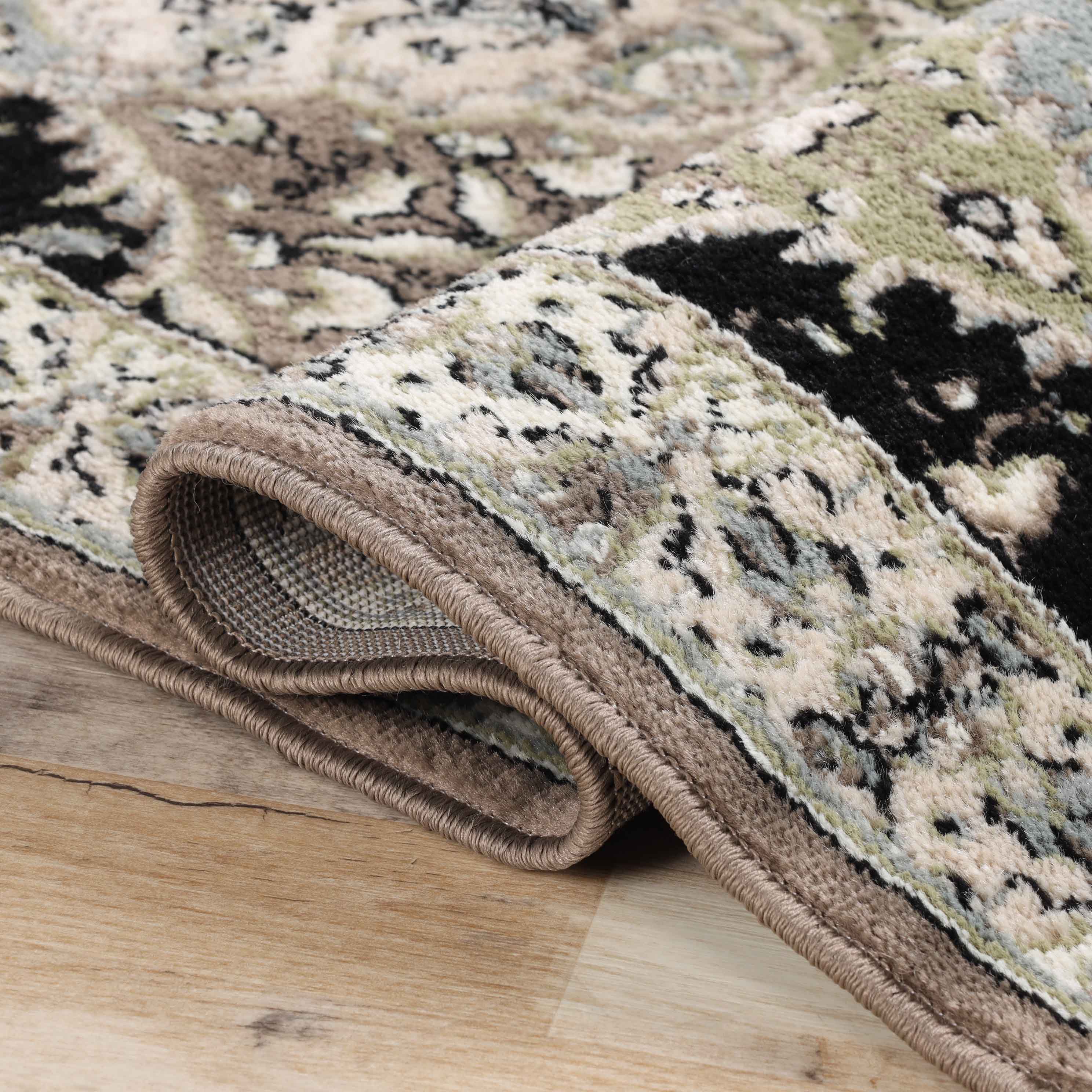 Paloma Contemporary Damask Floral Indoor Area Rug - Soft Non-Slip Living Room Carpet for Bedroom, Dining Room & Home Decor