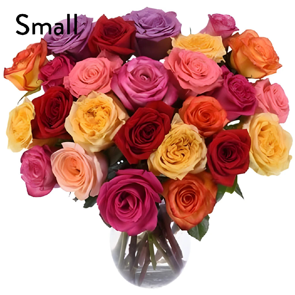 Fresh Assorted Roses Gift Bouquet - Perfect for Anniversary, Valentine's Day & Romantic Surprises