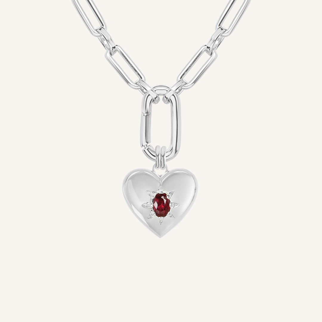 Elegant Rouge Heart Charm Necklace for Women - Romantic Gift for Valentine's Day, Anniversary & Special Occasions