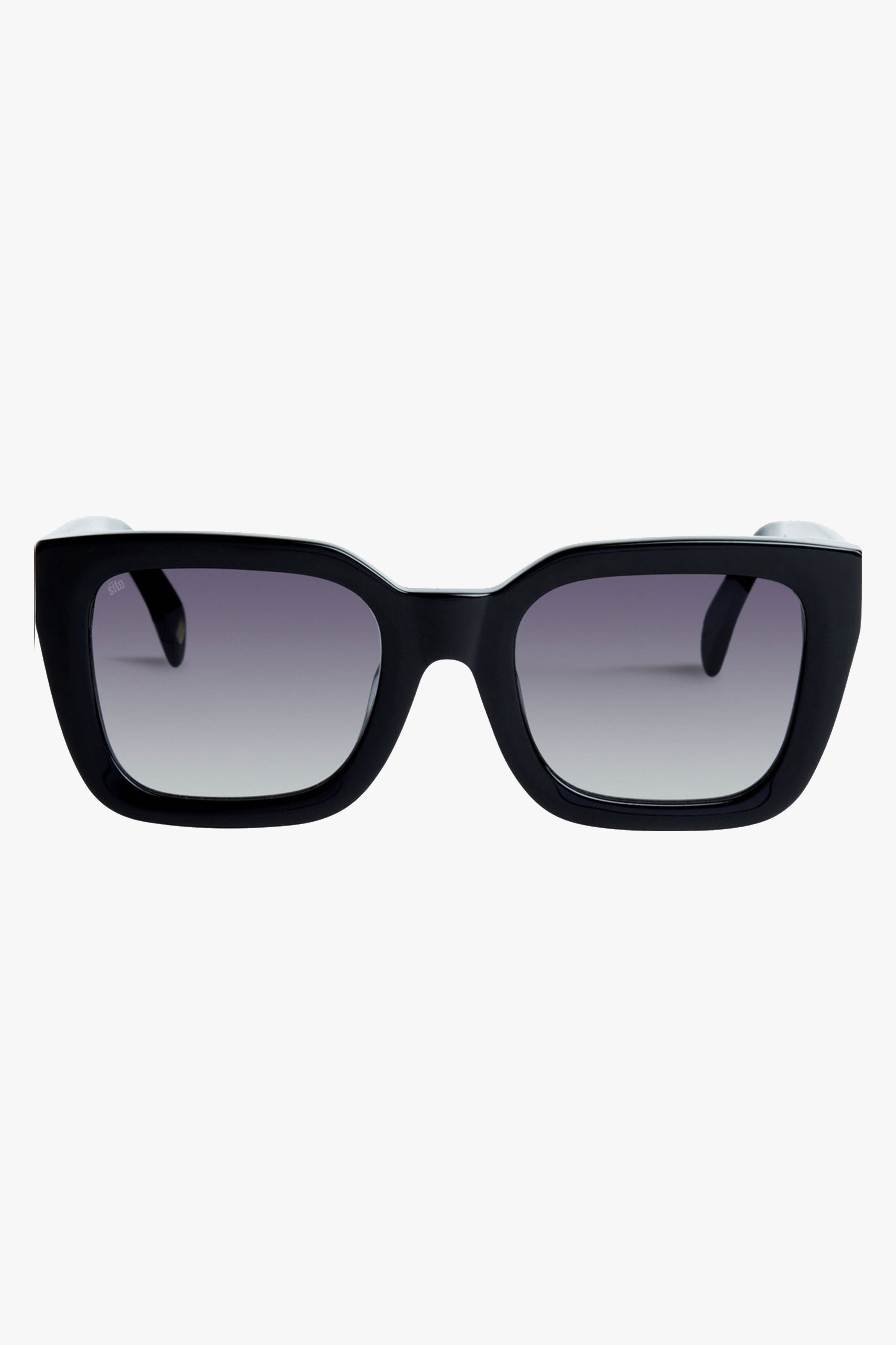 Harlow Black Grey Polarized Sunglasses for Men & Women - UV Protection, Fashionable & Comfortable - Perfect for Driving, Beach & Outdoor Activities