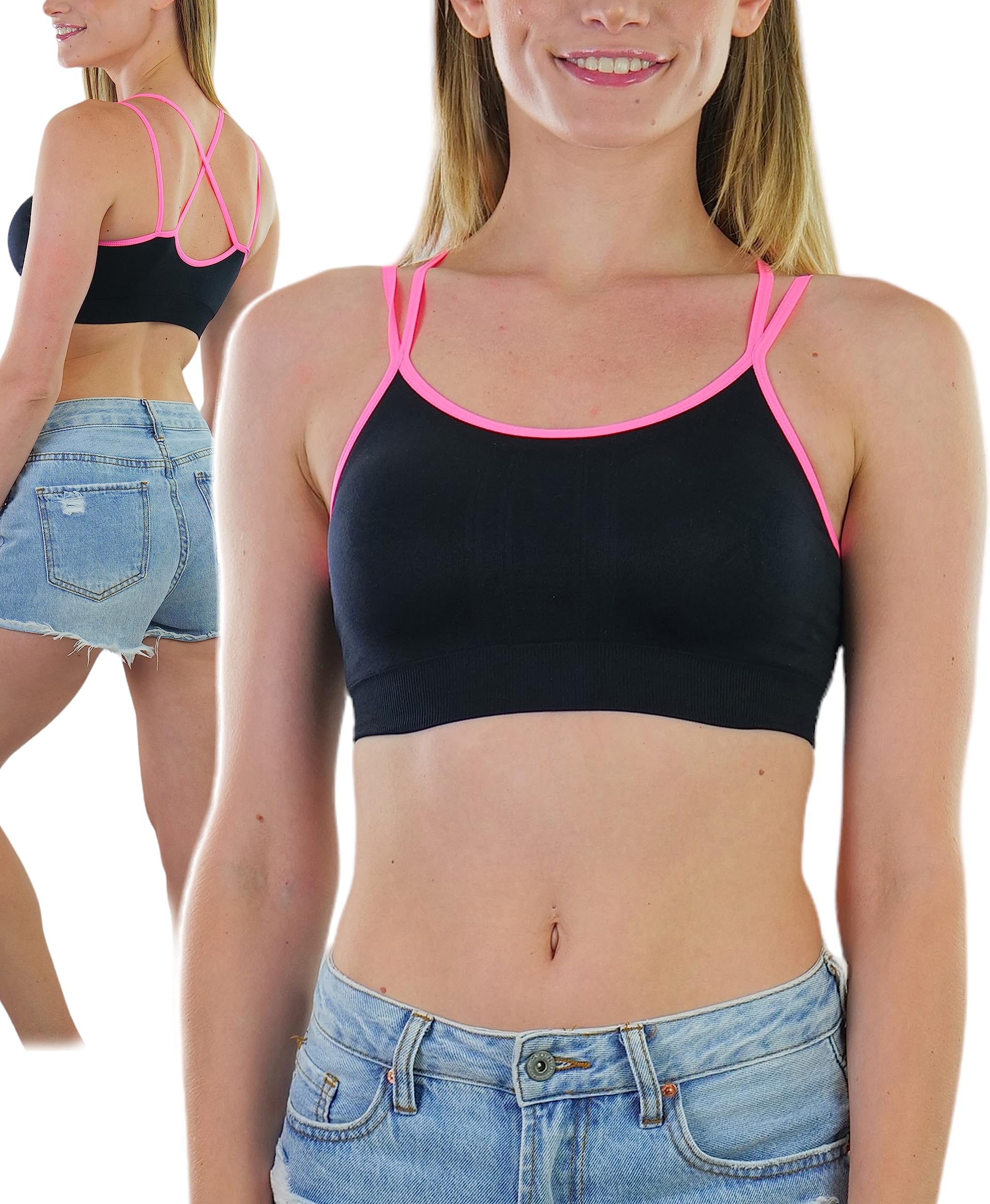 ToBeInStyle Women's Seamless Supportive Wire-Free Sports Bras & Bralettes - Comfortable Workout & Yoga Activewear for Gym, Running & Lounge Wear
