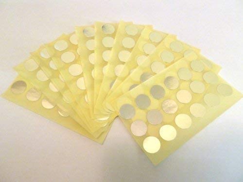 13mm Round Color Code Stickers - Shiny Silver for Organizing & Labeling