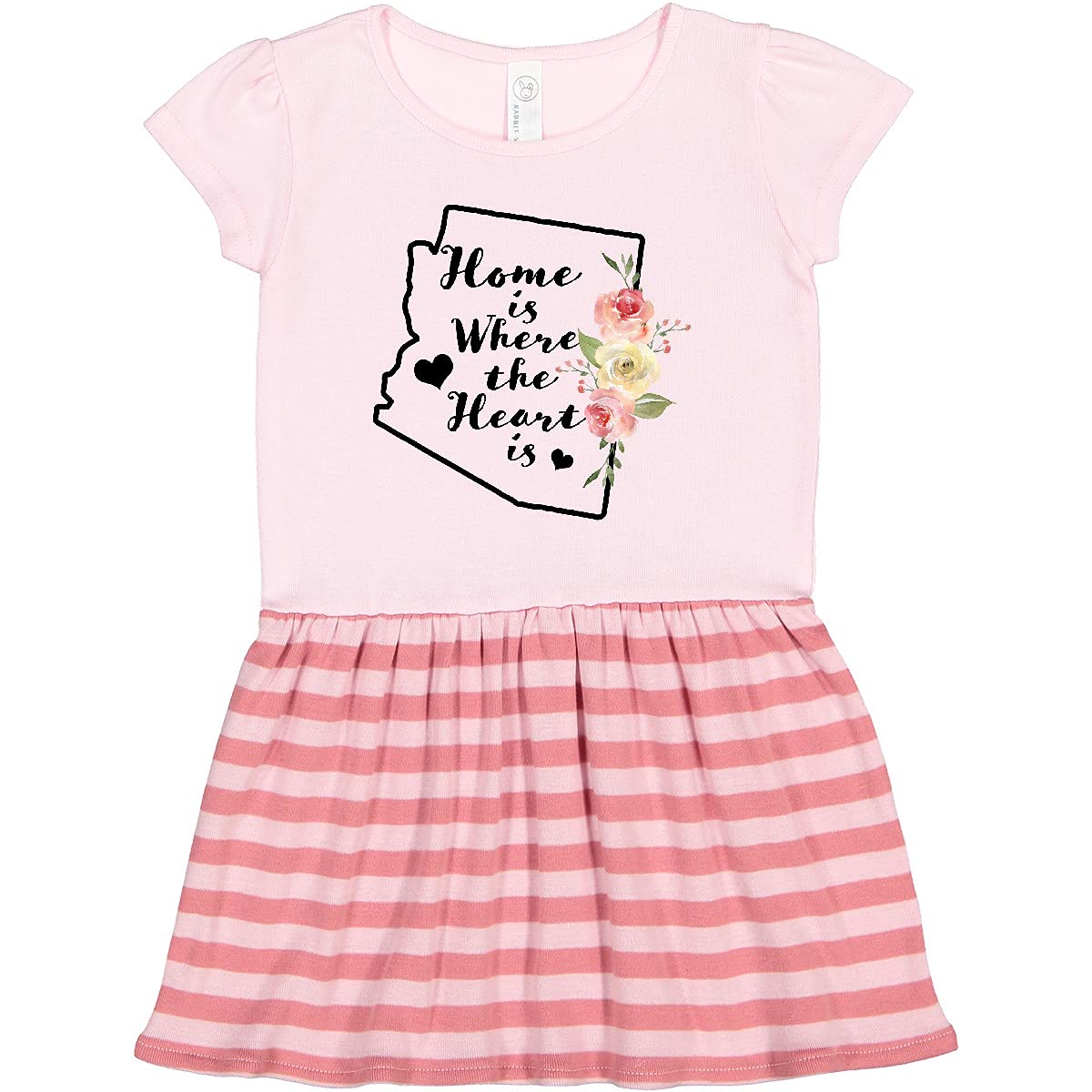 Inktastic Arizona Home is Where The Heart is Watercolor Print Toddler Dress - Cute Casual Outfit for Girls, Playdates & Family Photos
