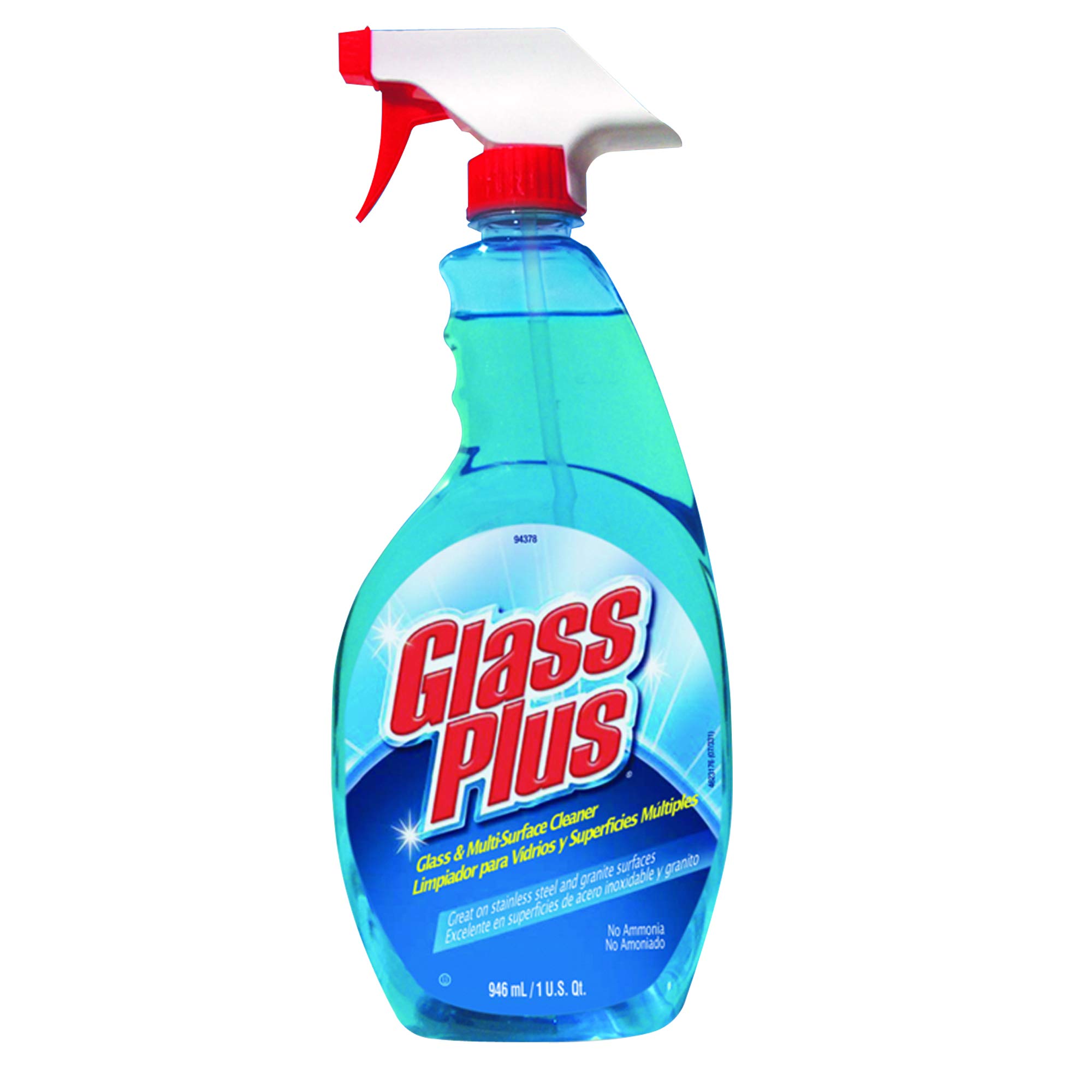 Glass Plus Non-Ammonia Glass Cleaner - 47.3 oz (Pack of 2) - Streak-Free Formula for Windows, Mirrors & Screens - Perfect for Home & Office Cleaning