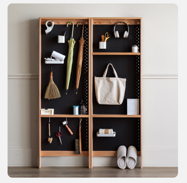 Solid Oak Wood Ultra-Thin DIY Side Cabinet - Perfect for Small Spaces, Bedroom, Living Room & Office Storage