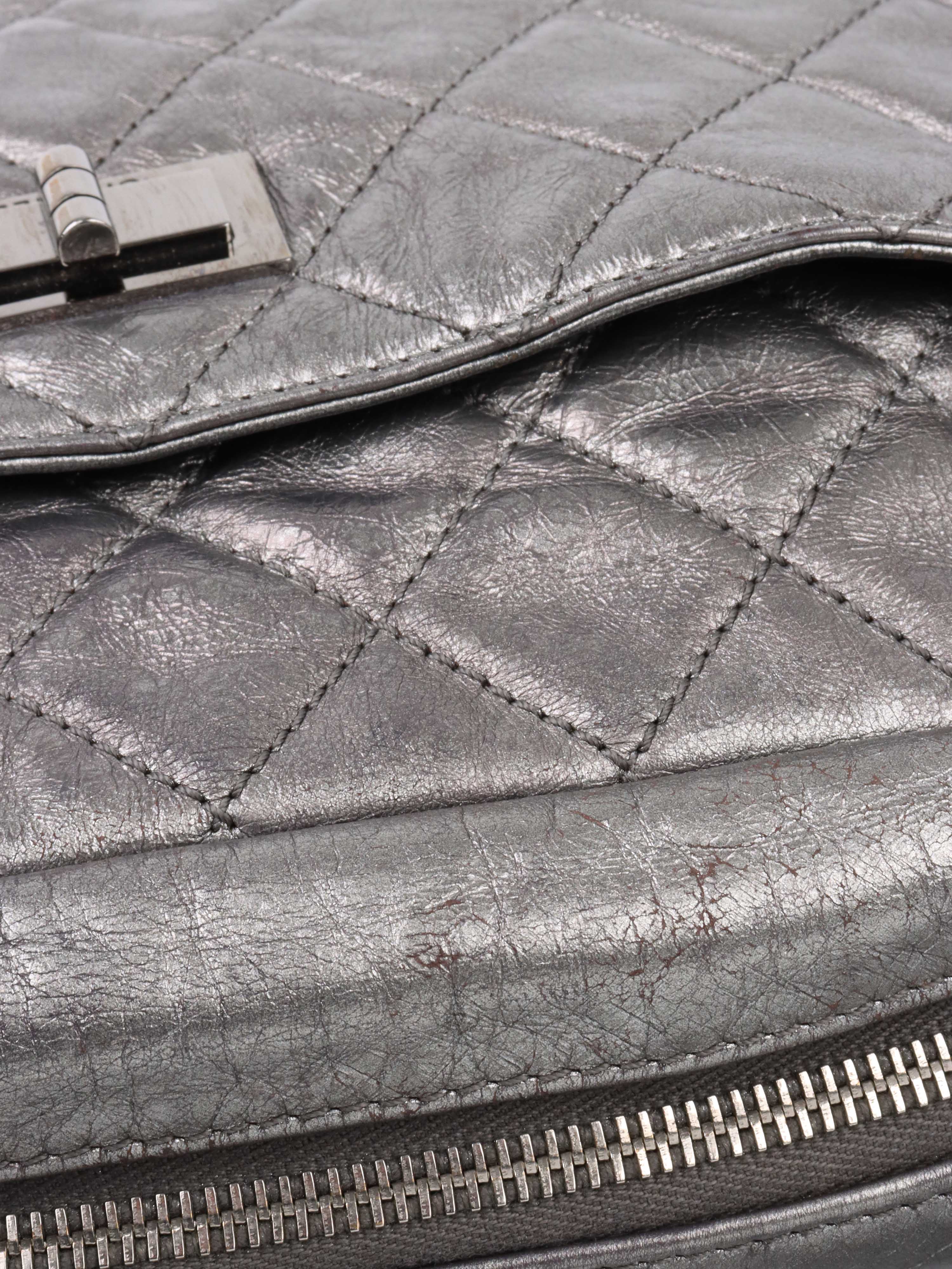 Chanel Metallic Silver 2.55 Reissue Camera Bag - Luxury Designer Crossbody Purse for Women | Perfect for Evening Events, Parties & Travel
