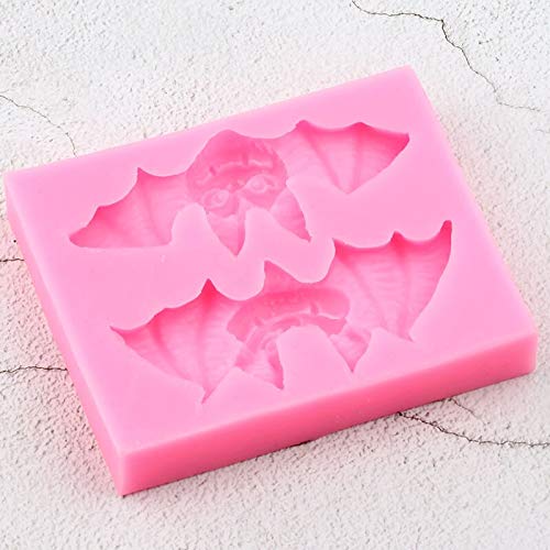 3D Halloween Bat Silicone Mold for DIY Soap, Chocolate, Candy, Fondant - Perfect for Cake Decorating, Ice Cream Toppers, Jelly Shots & Dessert Making (1pc)