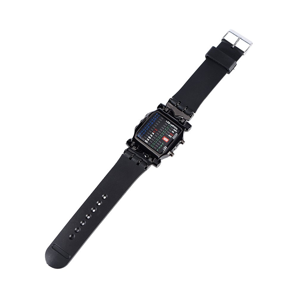 Tactical Military Sports Watch with LED Display - Waterproof Unisex Digital Wristwatch with Stopwatch, Alarm & Timer - Durable PU Strap for Outdoor, Running, Hiking & Casual Wear