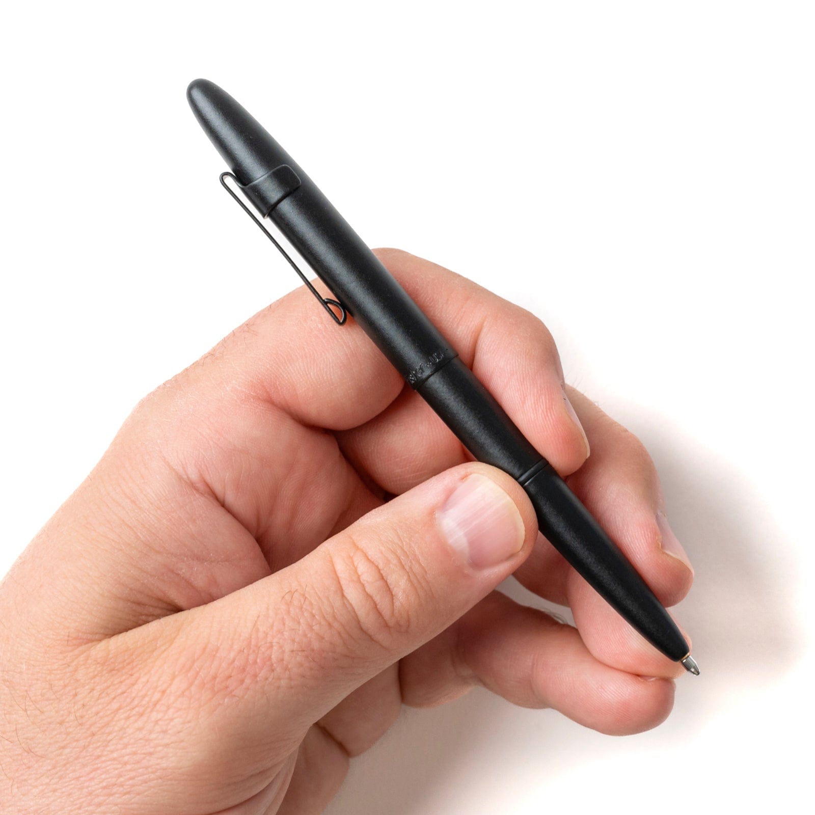 Fisher Space Pen Matte Black Bullet Pen with Clip - Compact & Refillable Ballpoint for Everyday Carry, Travel, Gifts & Outdoor Adventures