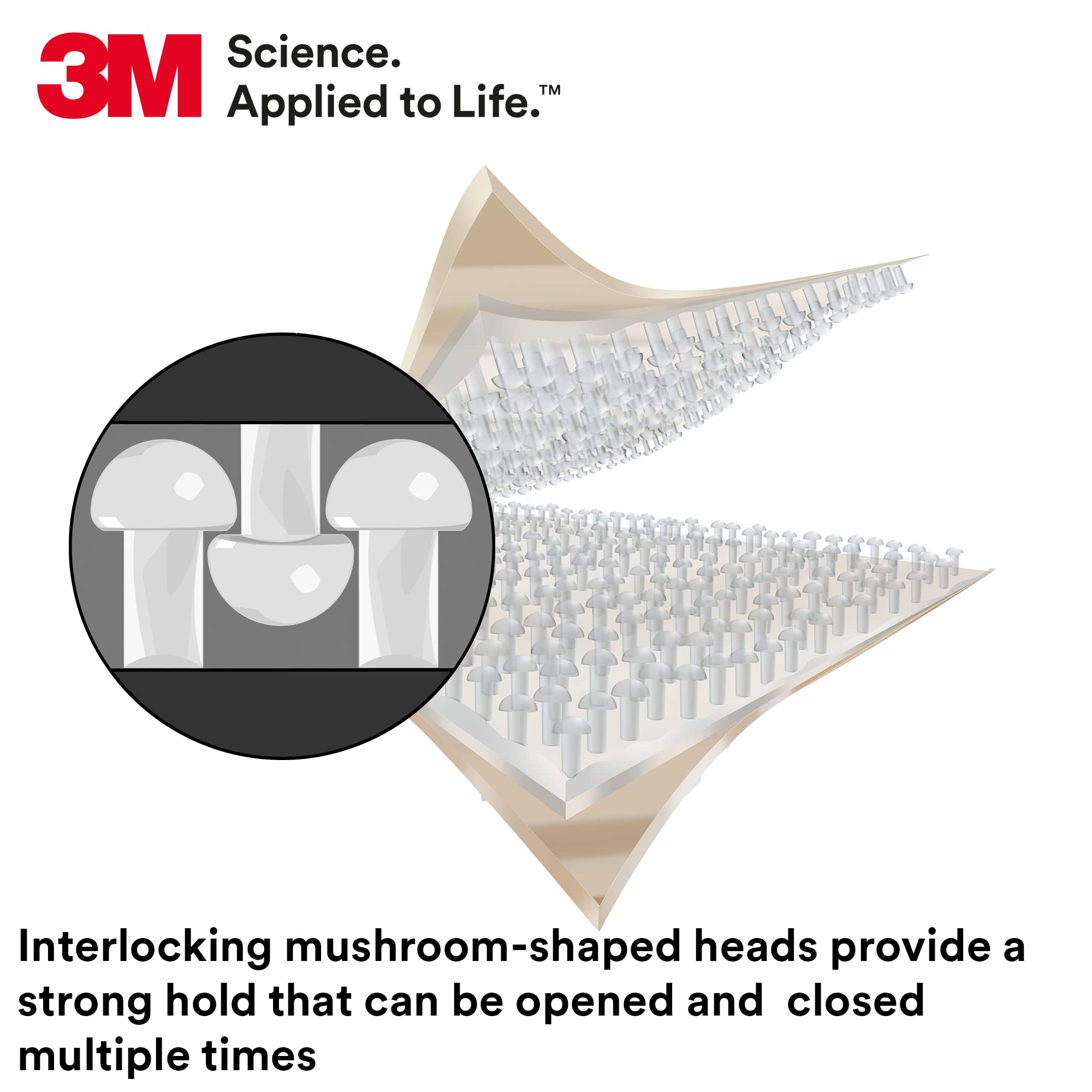 3M Dual Lock Low Profile Reclosable Fastener SJ4570 - Clear 5/8 inch x 50 Yard Heavy Duty Interlocking Fastener | Secure Alternative to Screws & Bolts | Smooth Aesthetic Design for Indoor Use (3 Rolls) | Perfect for Mounting Signs, Displays & Home Organization
