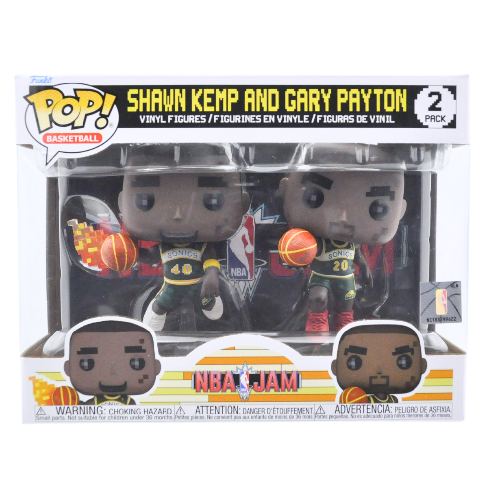 Funko Pop! Shawn Kemp & Gary Payton 8-Bit Basketball 2-Pack - Perfect for NBA Fans, Collectors & Gaming Enthusiasts