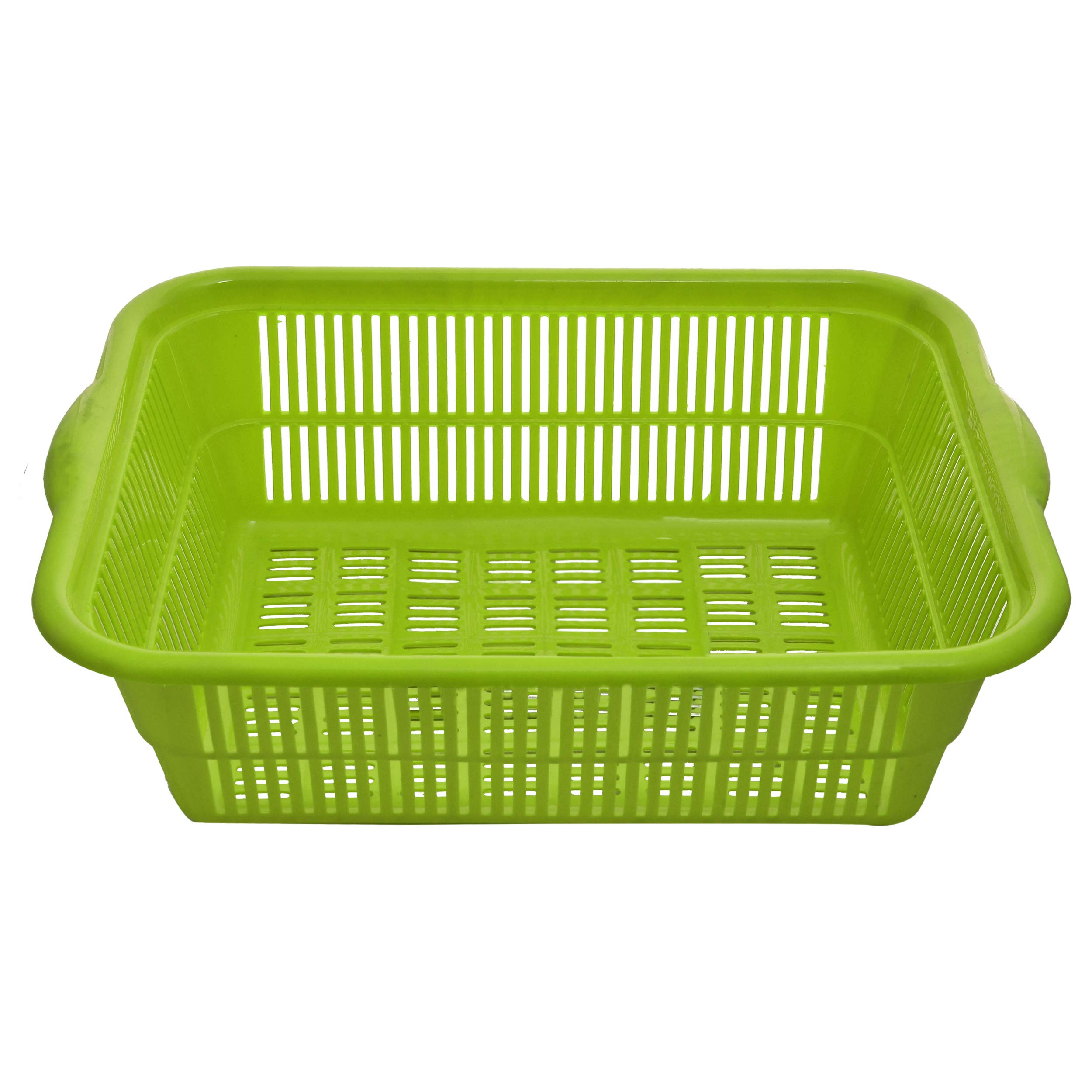2-Piece Plastic Kitchen Dish Rack & Vegetable Fruit Washing Basket - Space-Saving Drainer, Multipurpose Organizer (Pink & Yellow) - Perfect for Small Kitchens, Countertop Storage & Produce Cleaning - HEART3628