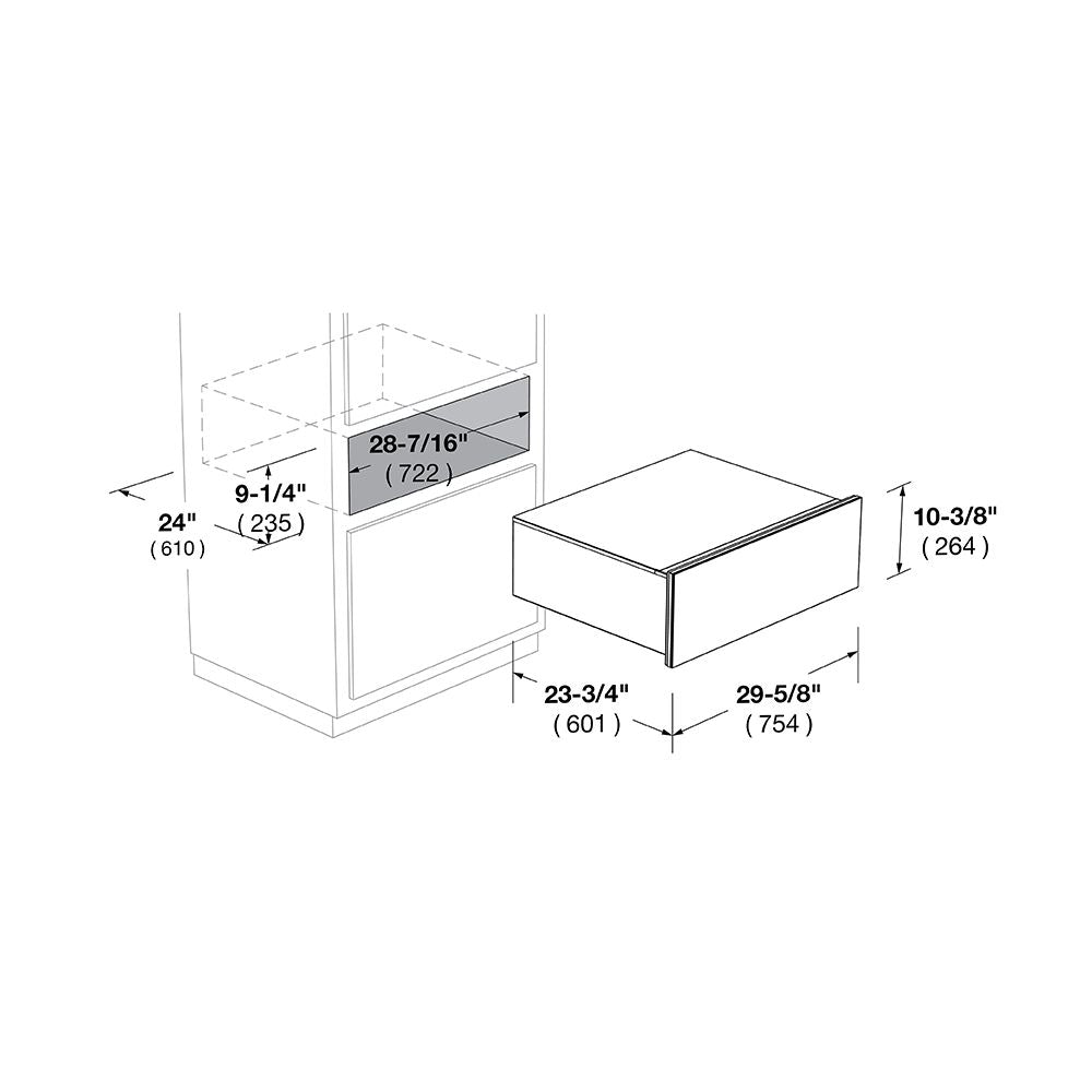 Fulgor Milano 30 Inch 700 Series Stainless Steel Warming Drawer F7DWD30S1 - Perfect for Keeping Food Warm in Restaurants, Kitchens & Entertaining Spaces