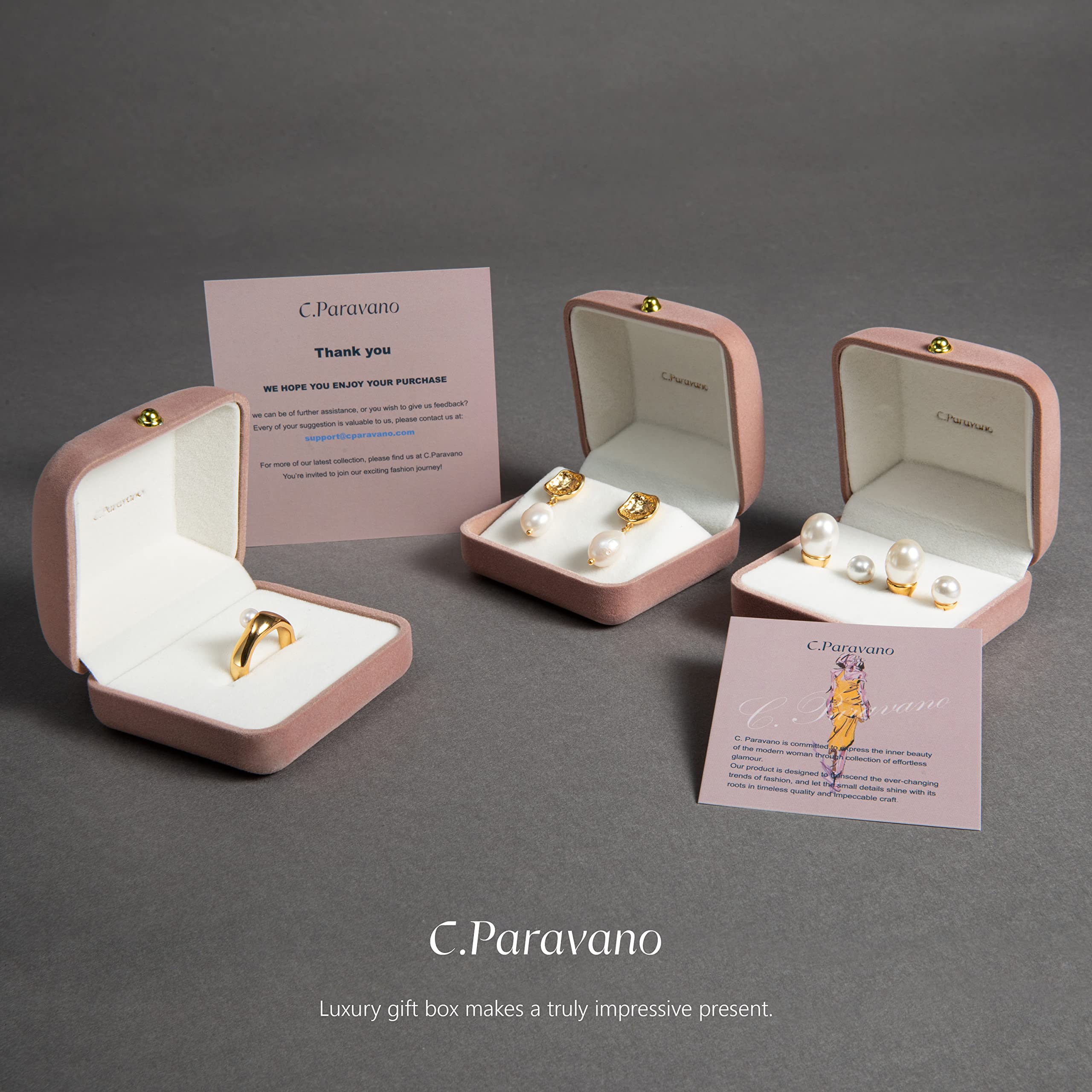 Elegant C.Paravano Necklaces for Women - Gold/Silver Chain Pendant Necklace Jewelry | Perfect for Gifts, Parties & Everyday Wear