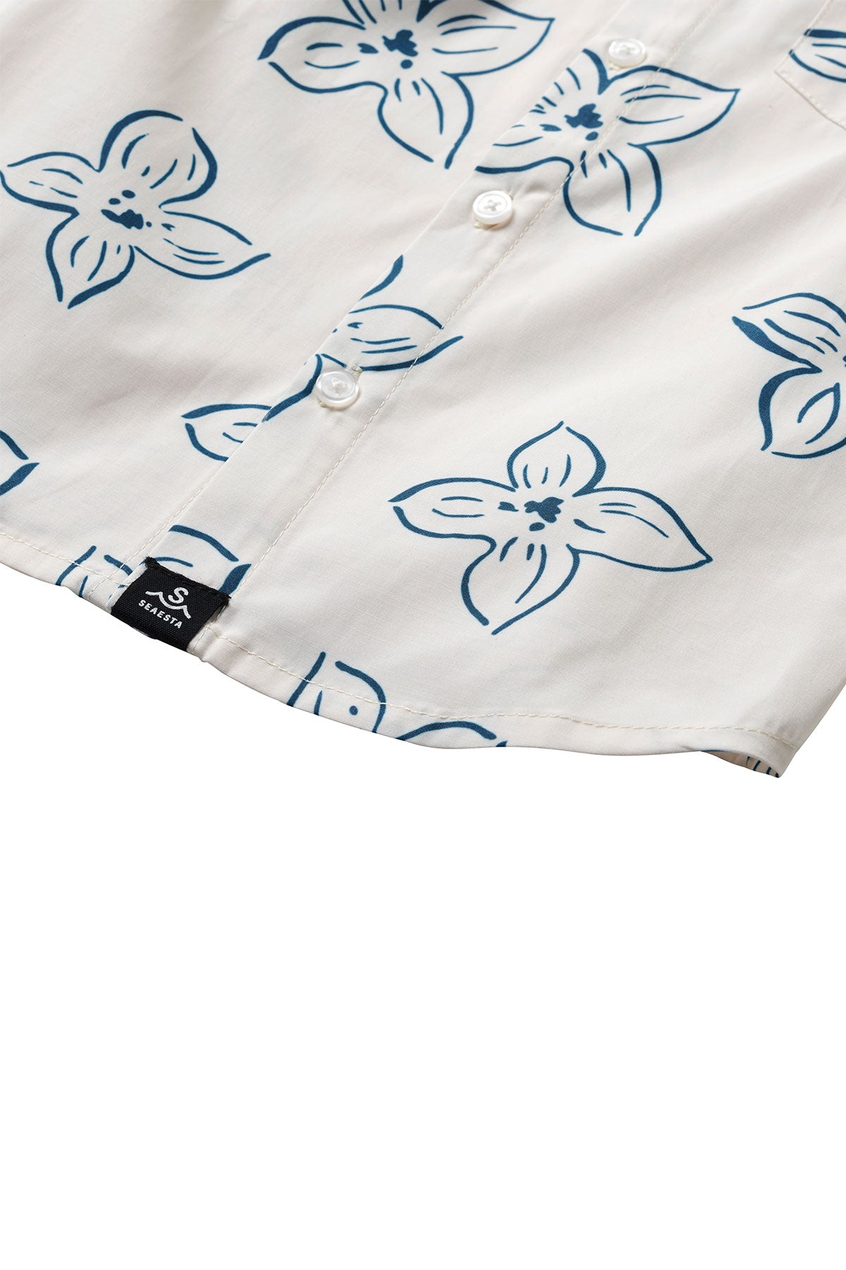 Seaesta Surf x Leah Bradley Floral Button Up Shirt for Women - Stylish Hawaiian Aloha Shirt for Beach, Surfing, and Summer Vacations