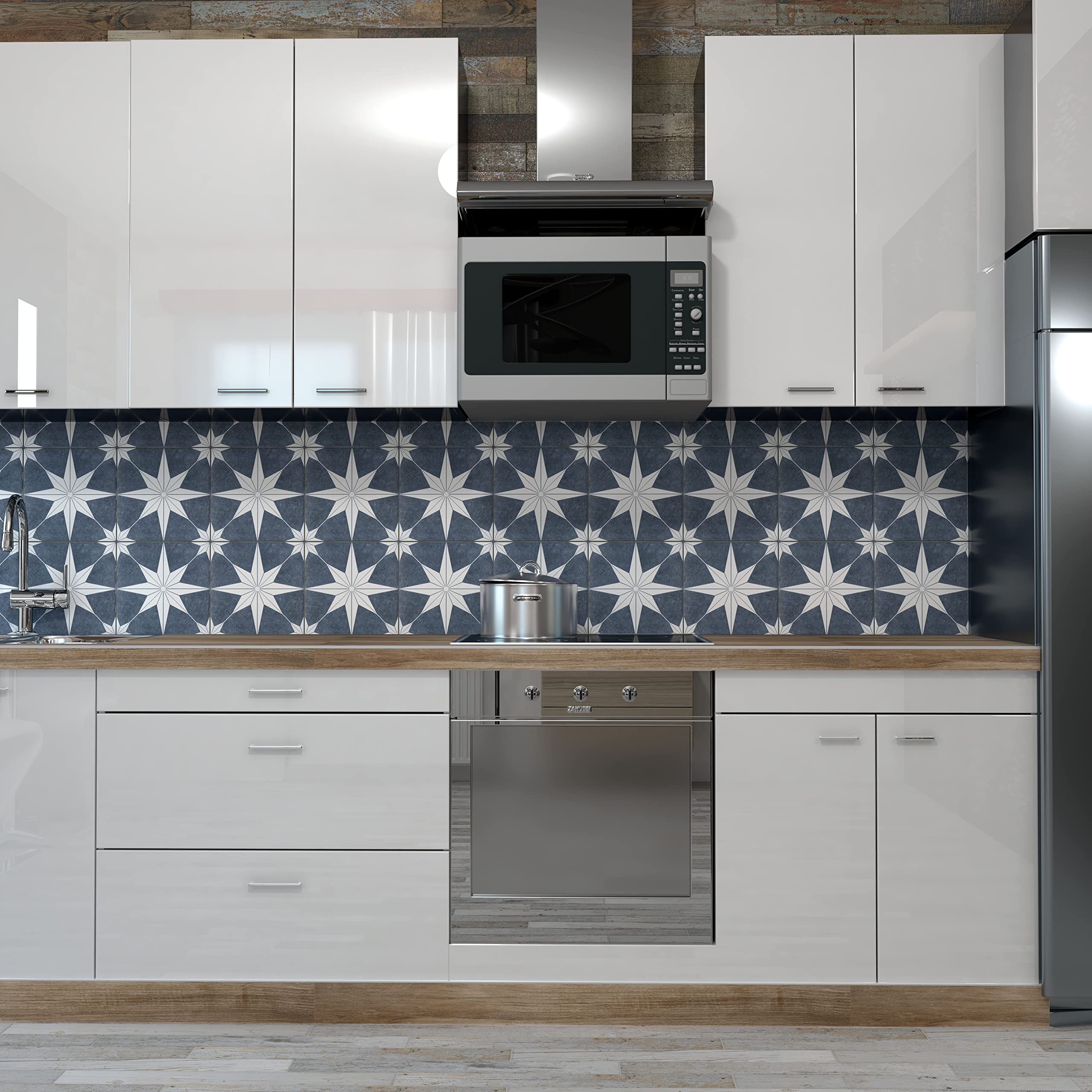 Merola Tile Stella Day 9.75x9.75 Inch Porcelain Floor and Wall Tile - Perfect for Bathroom, Kitchen Backsplash, and Shower Renovation