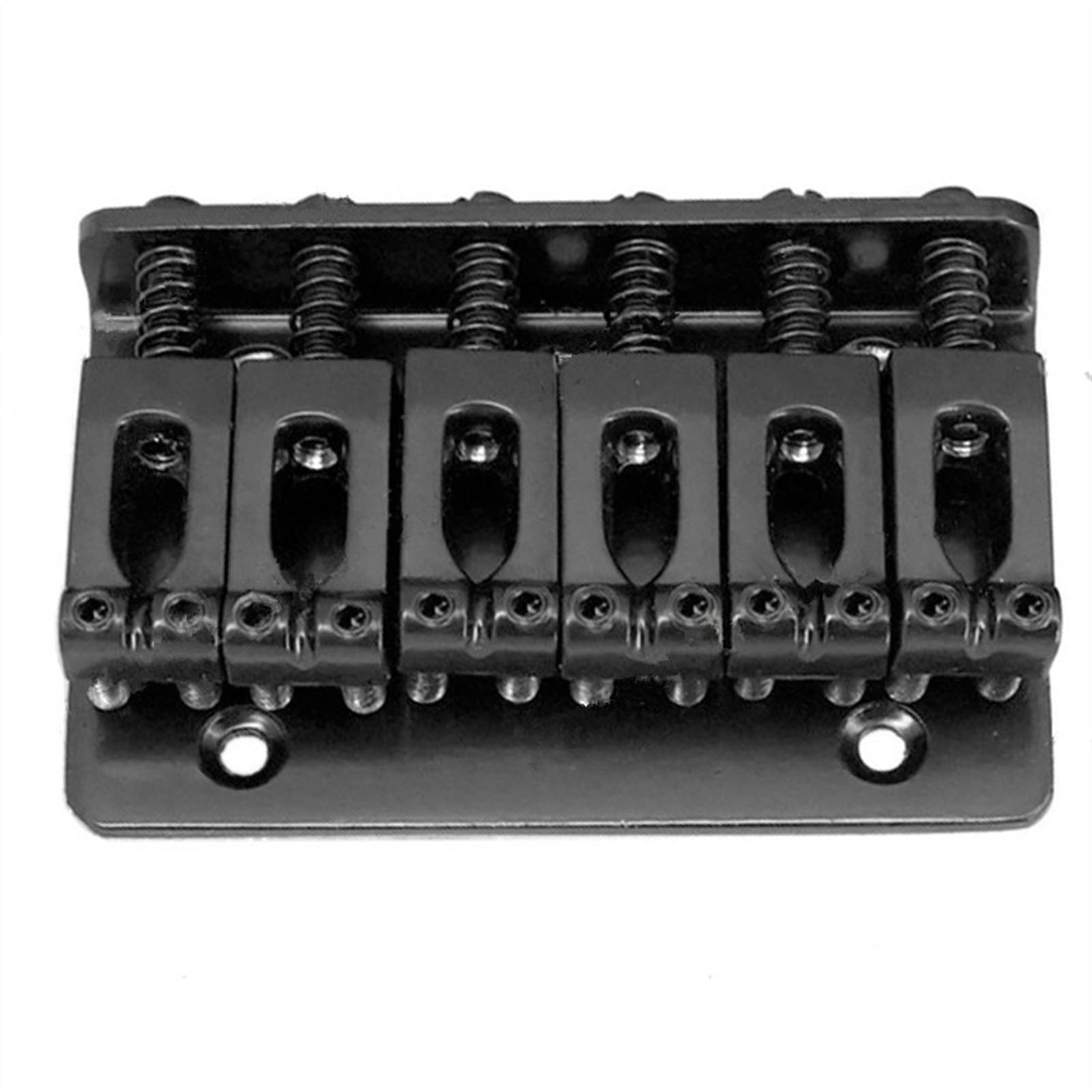Black Electric Guitar 6-String Top Load Saddle Bridge Set - Replacement Bridge Parts for Guitar Repair & Upgrade | Perfect for Rock, Blues & Metal Performances