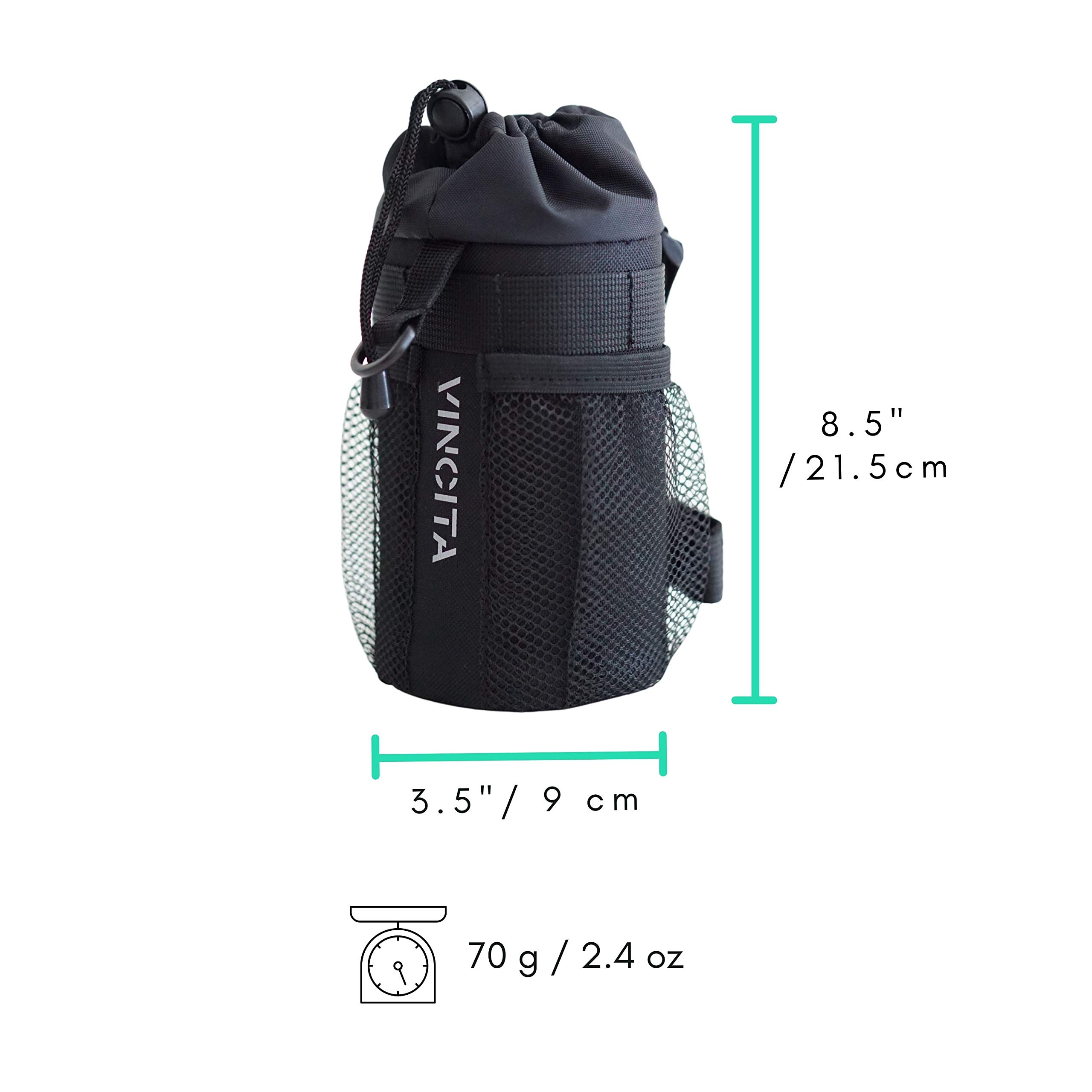 **Insulated Bike Water Bottle Holder & Stem Bag - Handlebar Attachment for Mountain Bikes, Road Bicycles & Strollers - Perfect for Cycling, Hiking & Outdoor Adventures**