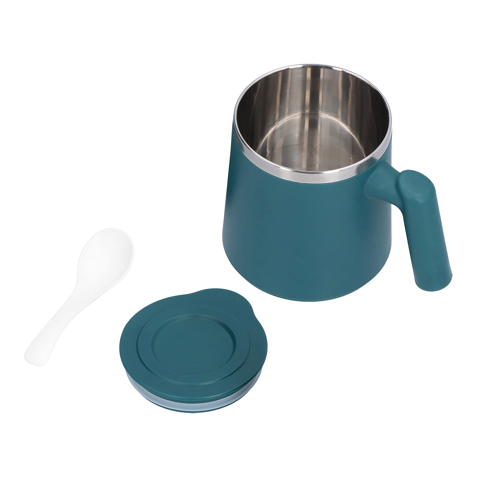 Restokki 420ml Stainless Steel Coffee Mug - Insulated Travel Cup for Hot/Cold Beverages, Perfect for Coffee, Tea, Milk - Ideal for Home, Office, Camping & Outdoor Activities (Green)