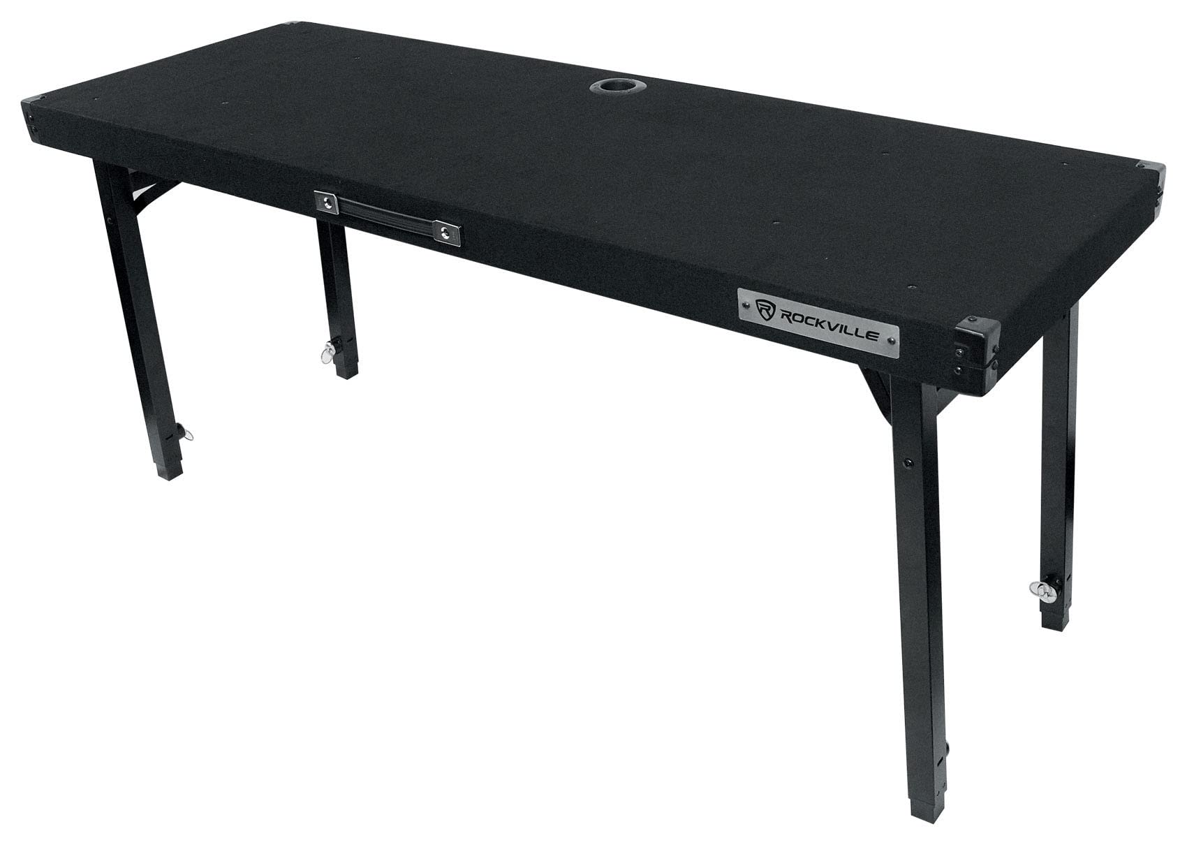 Rockville RTBL4 Adjustable Height DJ Table with Folding Legs & Carry Bag - 20