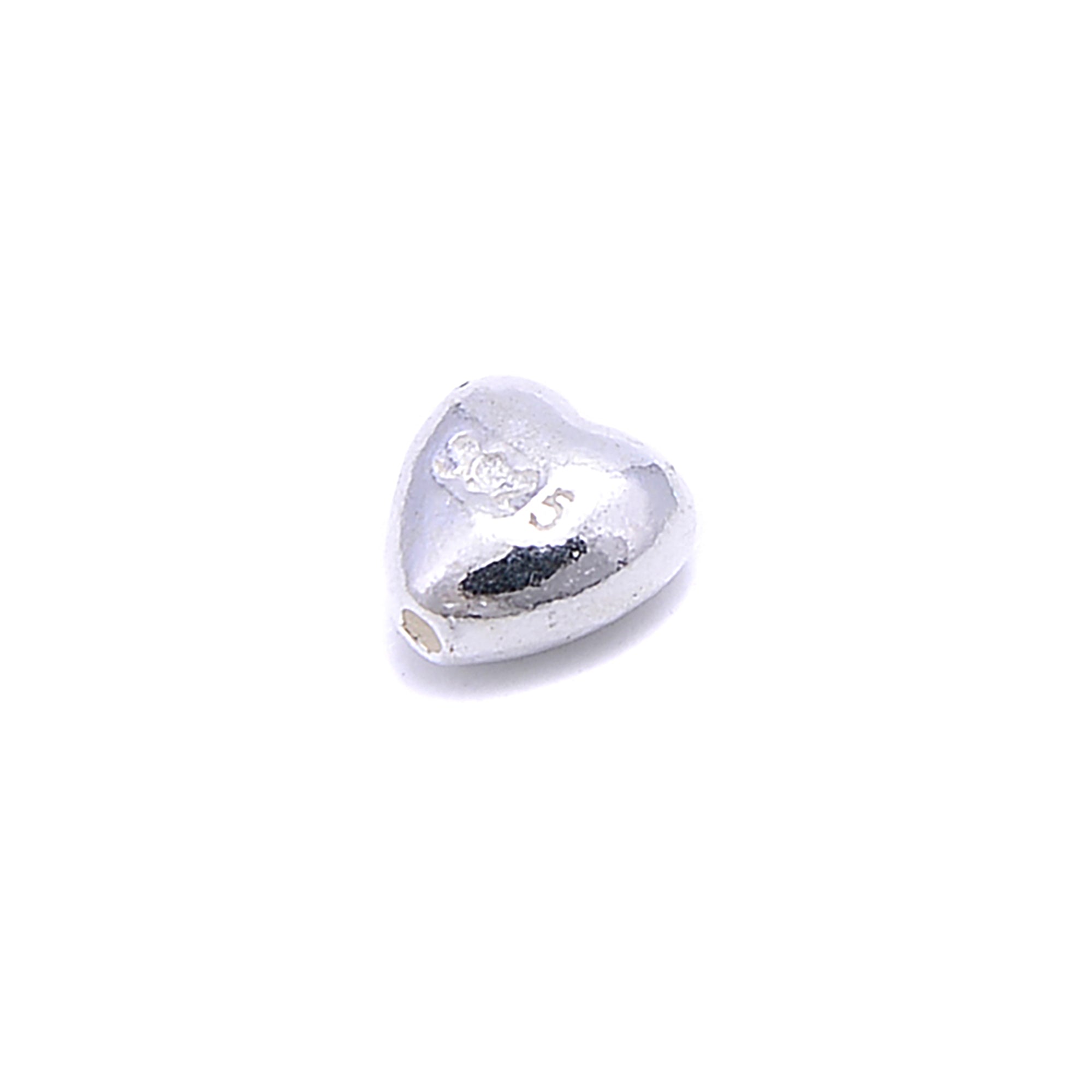 925 Sterling Silver Heart Shaped Beads - 5mm Size (6 Pieces per Bag) - Perfect for Jewelry Making, DIY Bracelets, Necklaces & Craft Projects
