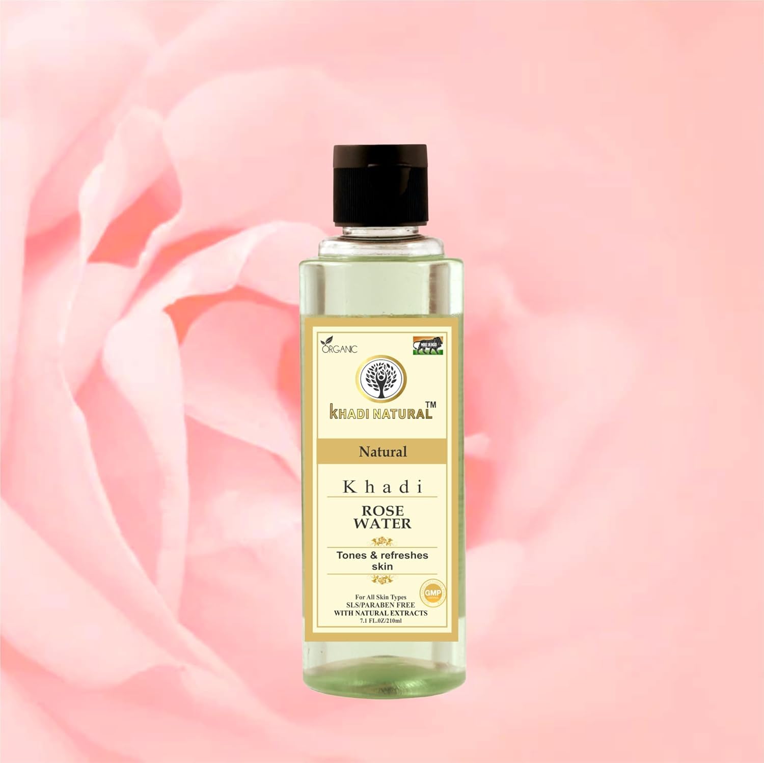 **KHADI NATURAL Rose Water Herbal Skin Toner - 210ml (Pack of 2) | Alcohol-Free, Hydrating Facial Mist for Glowing Skin | Perfect for Daily Skincare, Makeup Setting & Refreshing Spray**