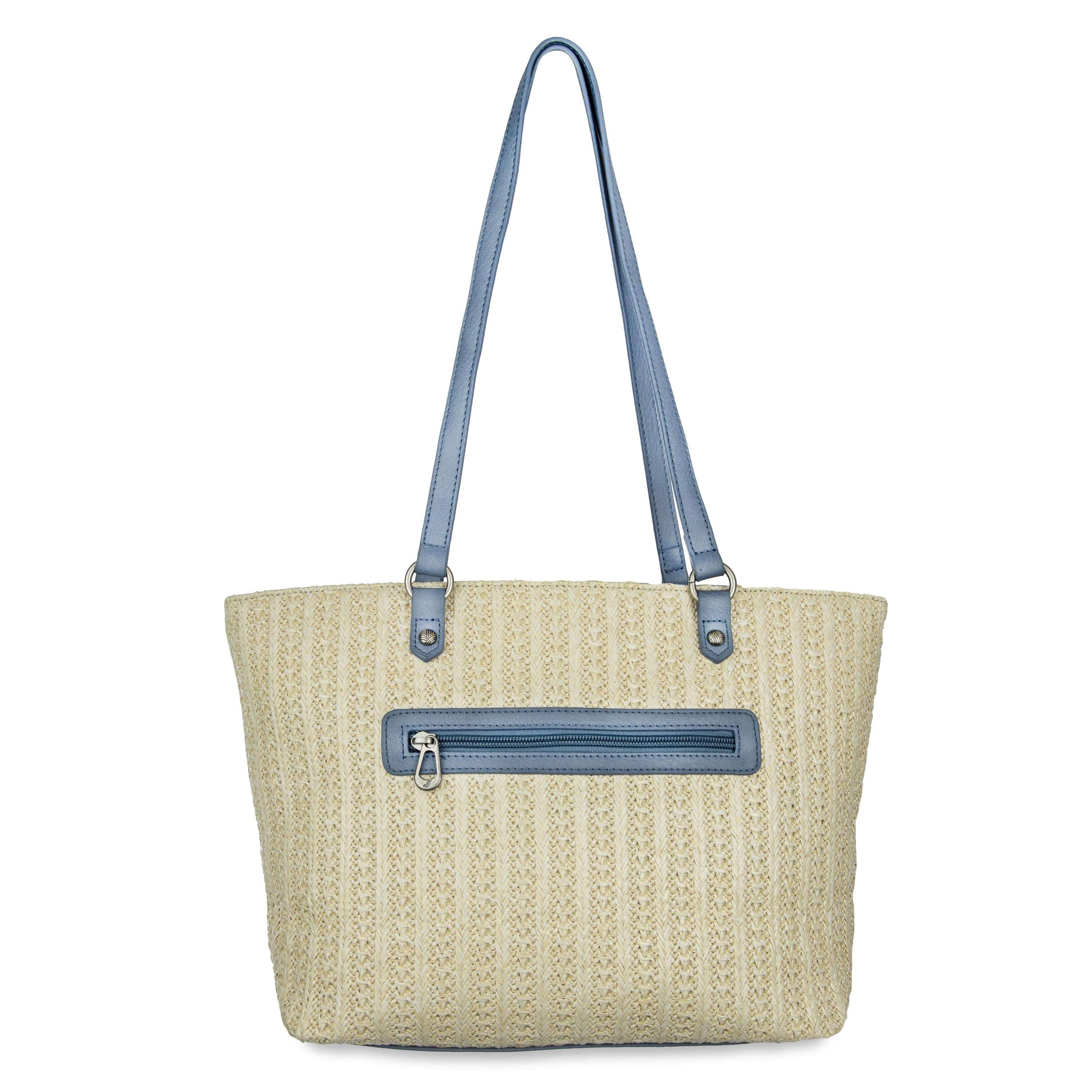 Stylish Metro Tote Bag for Women - Large Durable Canvas Shopping Tote with Long Handles - Perfect for Grocery Shopping, Beach Trips, Work & Travel